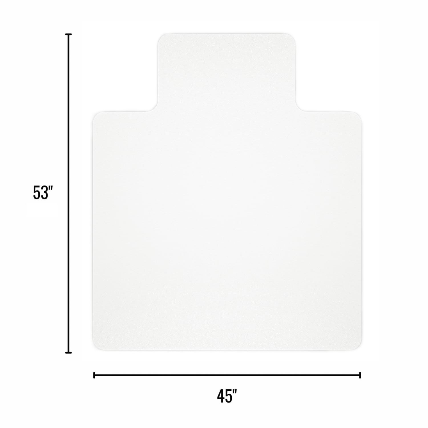 Realspace™ Hard Floor Chair Mat Wide Lip 45 x 53 Clear OD47650  For Hardwood Floors PopularChairscom