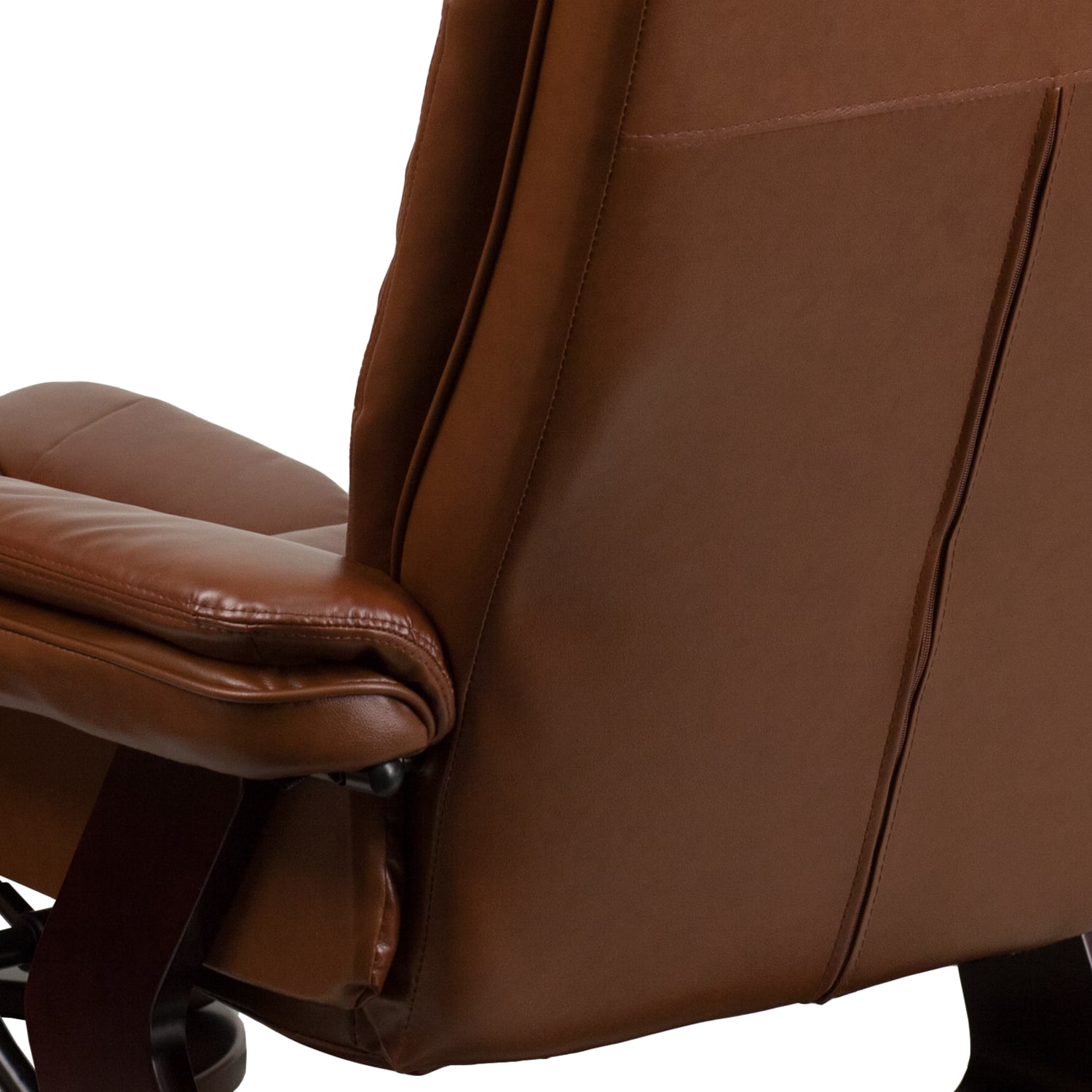 Flash Furniture LeatherSoft Faux Leather Recliner And Ottoman Vintage BrownMahogany PopularChairscom