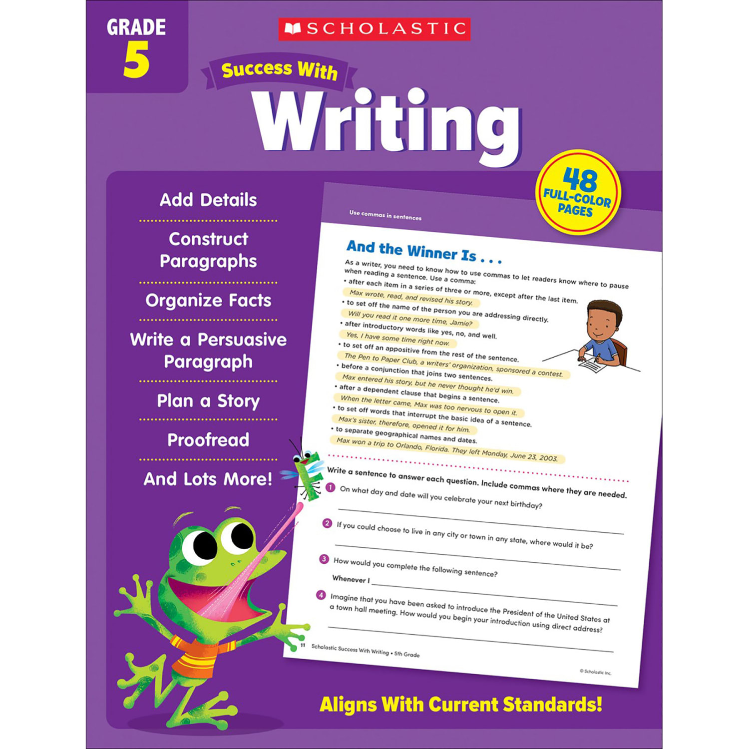Scholastic Teacher Resources Grade Success Workbooks, 5th Grade, Set Of 4 Books - Image 3