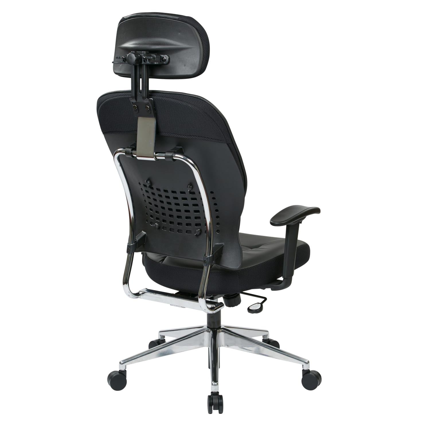 Office Star Space Seating 32 Series Ergonomic Eco Leather High Back Managers Chair Black PopularChairscom