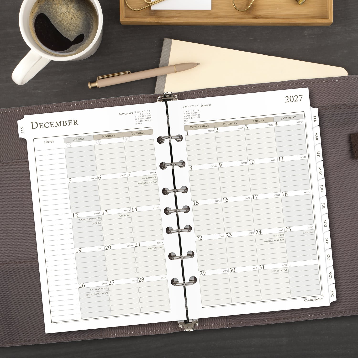 AT-A-GLANCE 2027 Daily Planner Two Page Per Day Refill, Loose-Leaf, Desk Size, 5 1/2in x 8 1/2in, 48122527 - Image 4