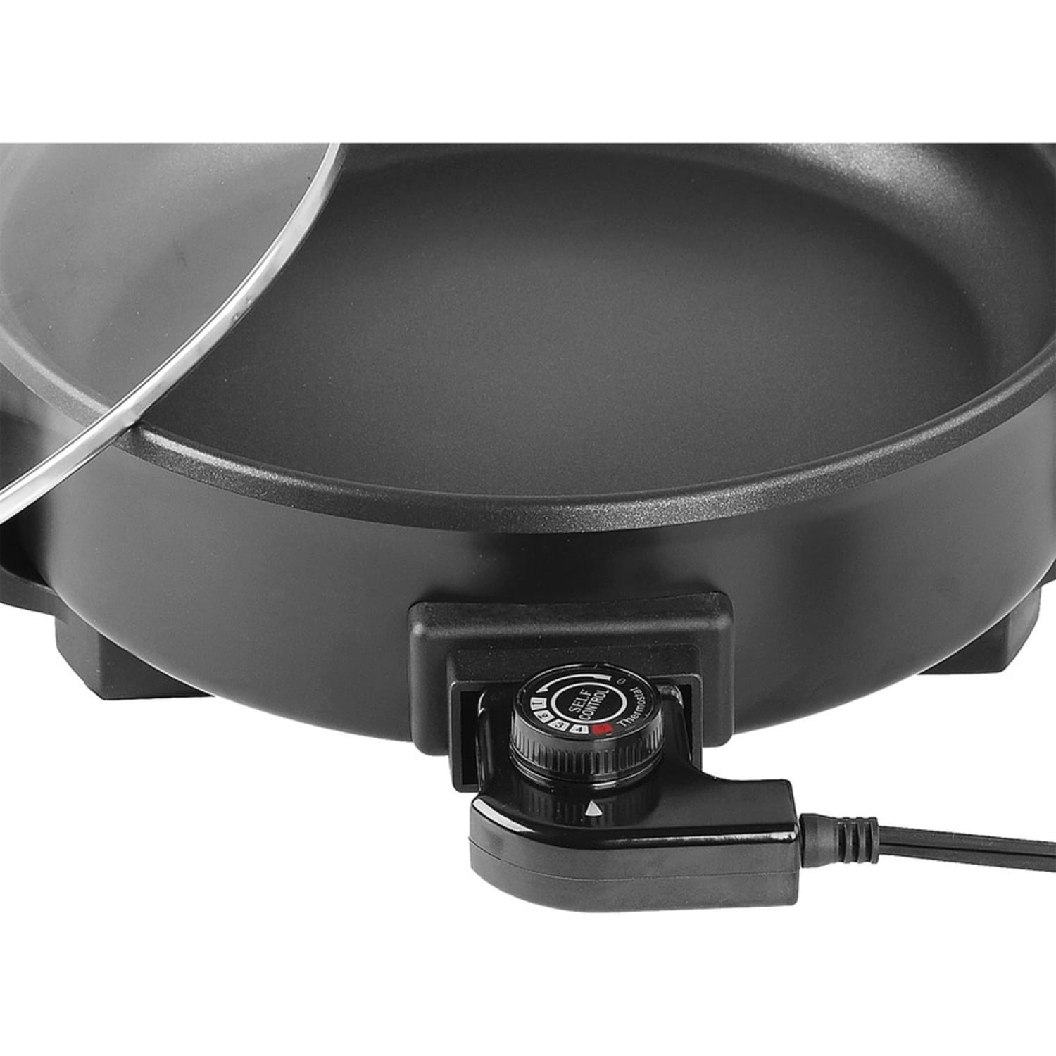 Brentwood SK-67BK 12-Inch Round Non-Stick Electric Skillet with Vented Glass Lid, Black - 12.50in Width x 15.25in Length - 450 deg.F (232.2 deg.C) - 1400 W - Image 5