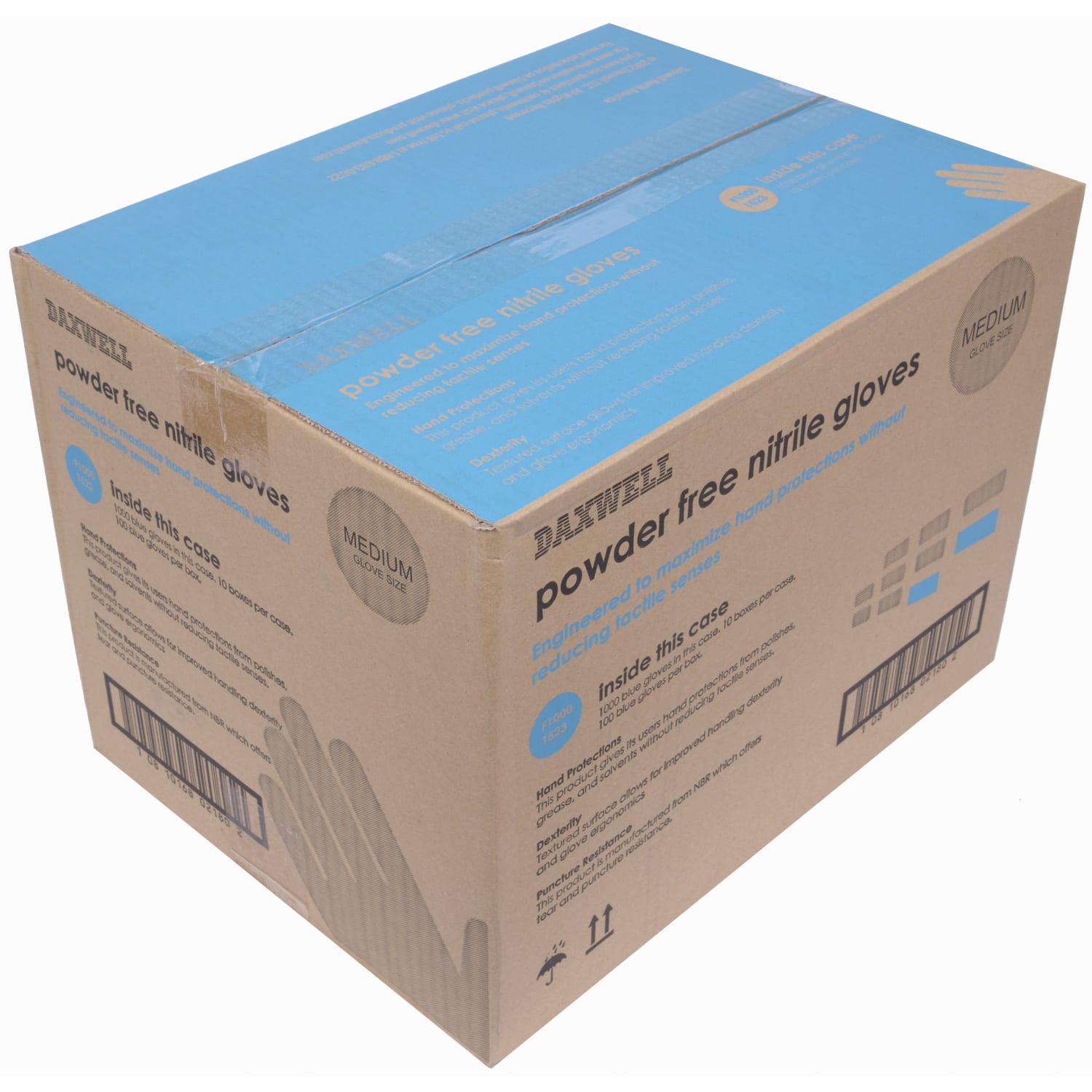 Daxwell Nitrile Gloves, Medium, 100 Pairs Per Box, Case Of 10 Boxes - Image 3