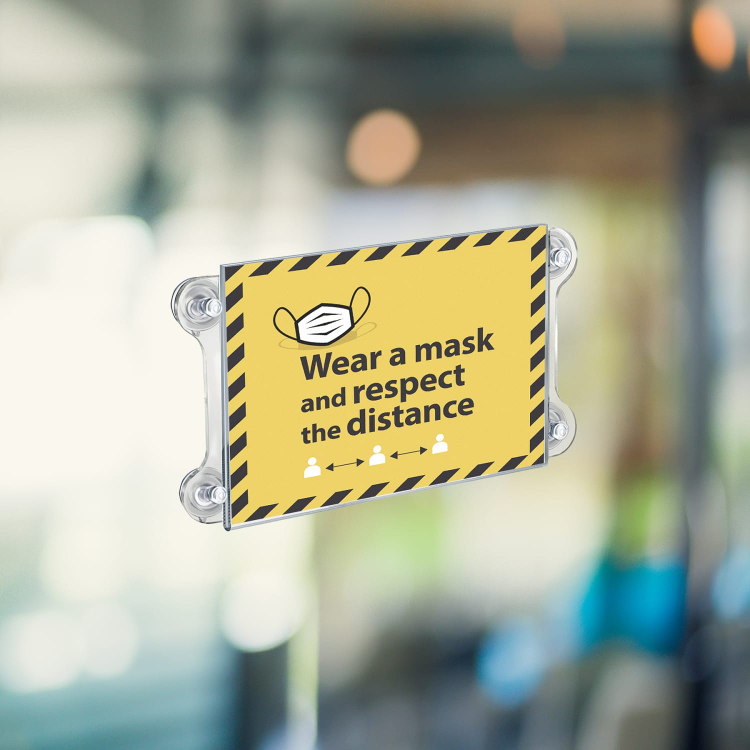 Azar Displays Window/Door Sign Holder Frame with Suction Cups 11ft"W x 8.5ft"H, Clear, Pack Of 2 - Image 3