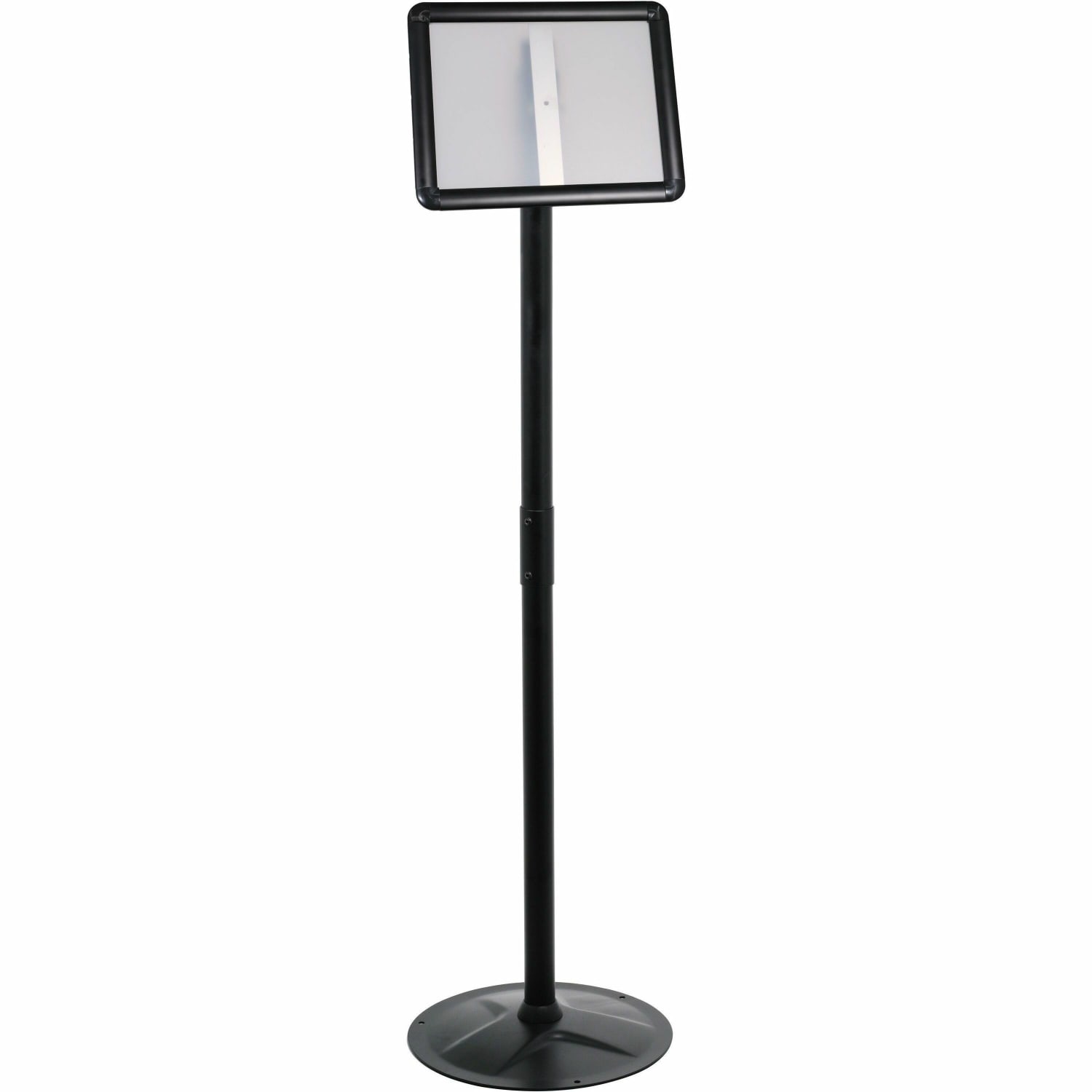 Kantek Floor Stand Sign Holder, Portrait/Landscape, 51inH, Black