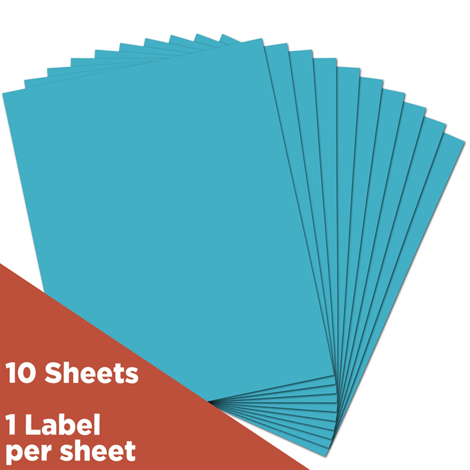 JAM Paper Full-Page Mailing And Shipping Labels, Rectangle, 8 1/2in x 11in, Blue, Pack Of 10 - Image 3