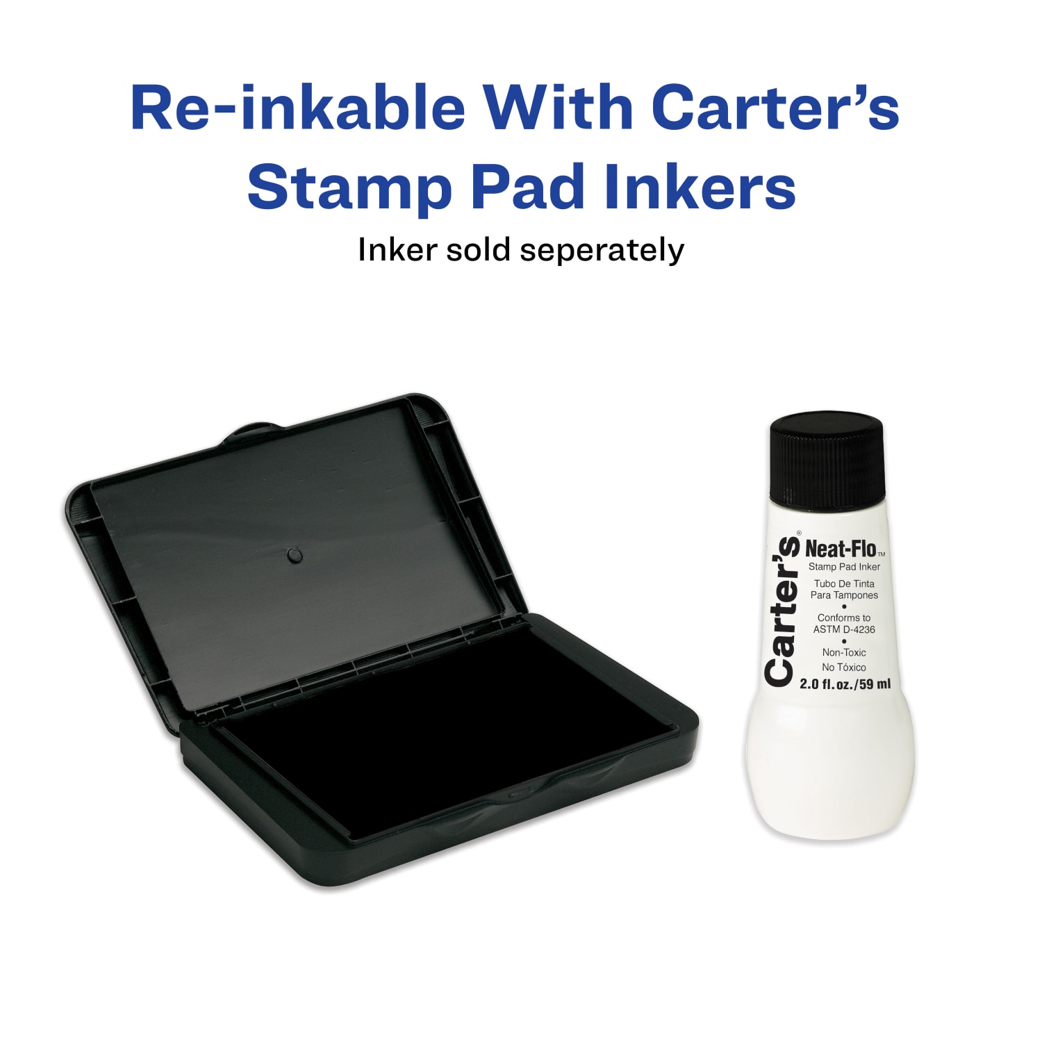 Avery Carters Felt Stamp Pad, 3.15in x 6.12in, Black - Image 3