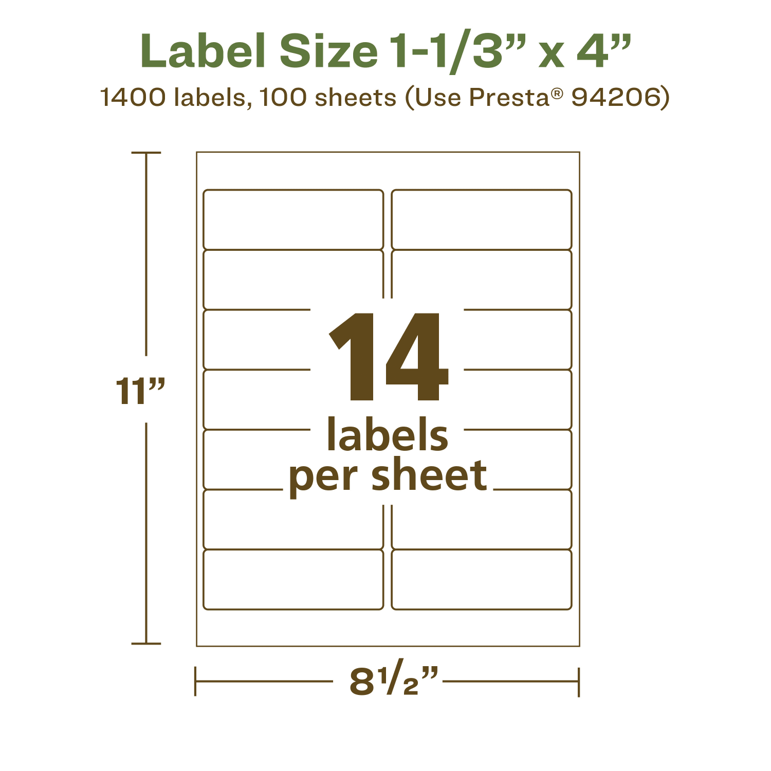 Avery Recycled Paper Labels, 94206-EWMP100, Rectangle, 1-1/3in x 4in, White, Pack Of 1400 - Image 6