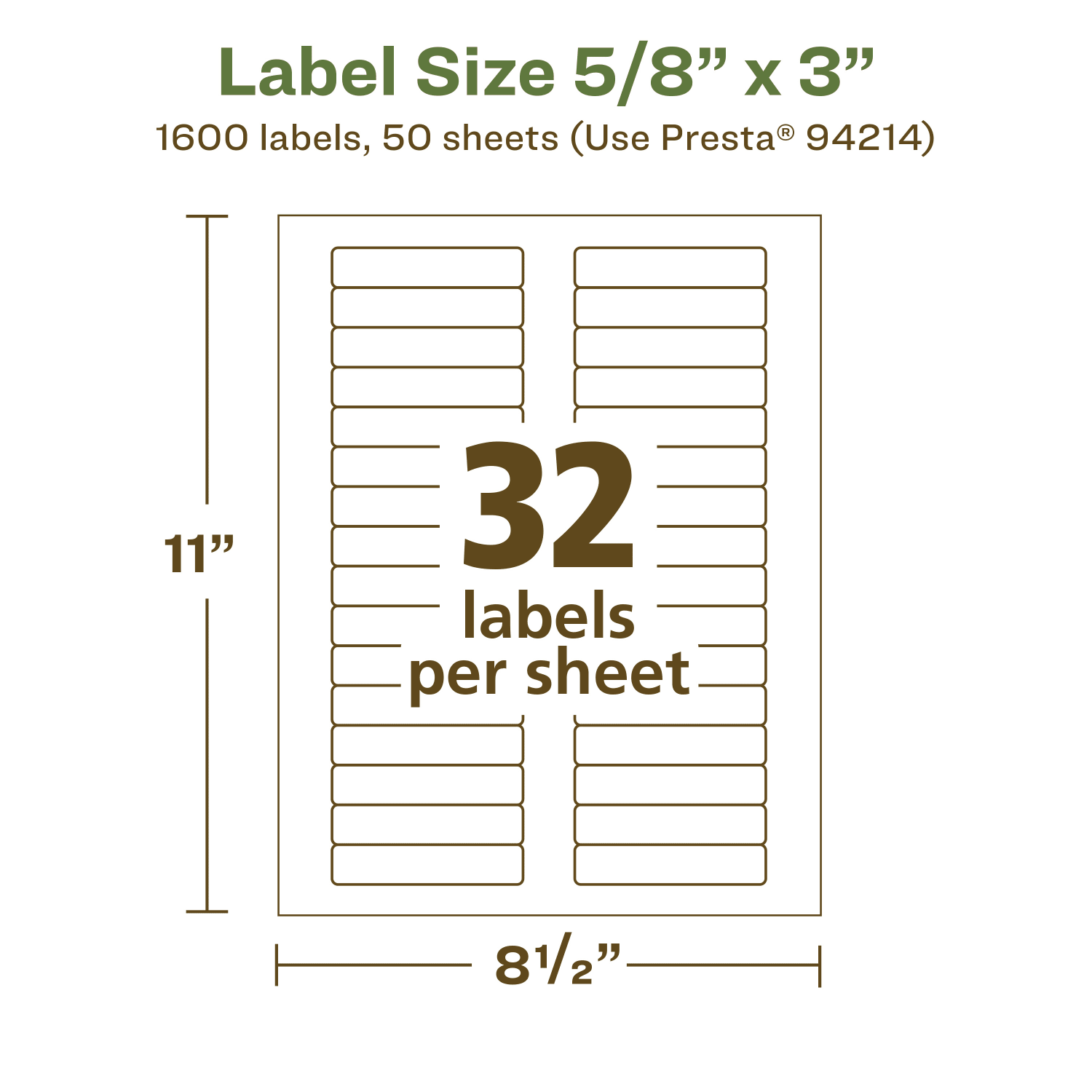 Avery Recycled Paper Labels, 94214-EWMP50, Rectangle, 5/8in x 3in, White, Pack Of 1600 - Image 6