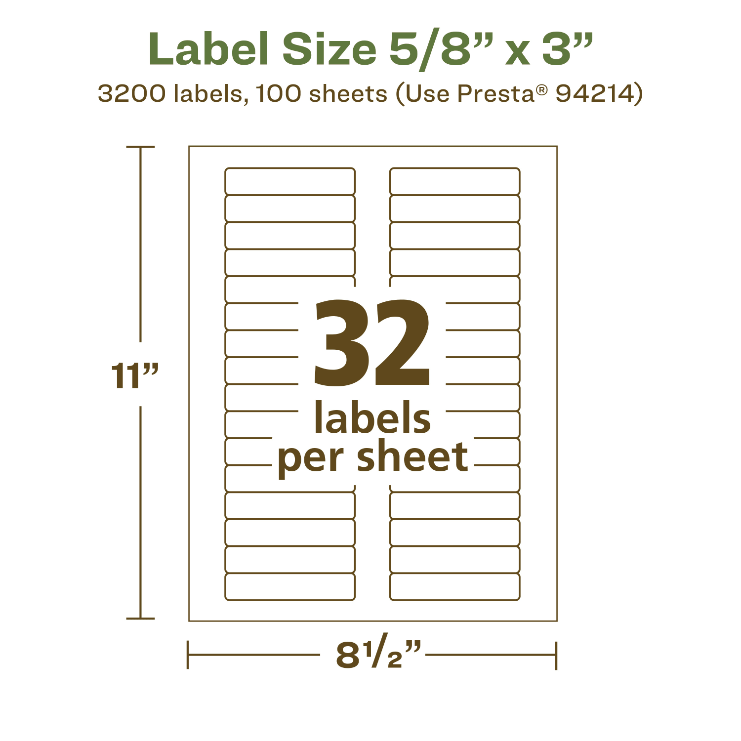 Avery Recycled Paper Labels, 94214-EWMP100, Rectangle, 5/8in x 3in, White, Pack Of 3200 - Image 6