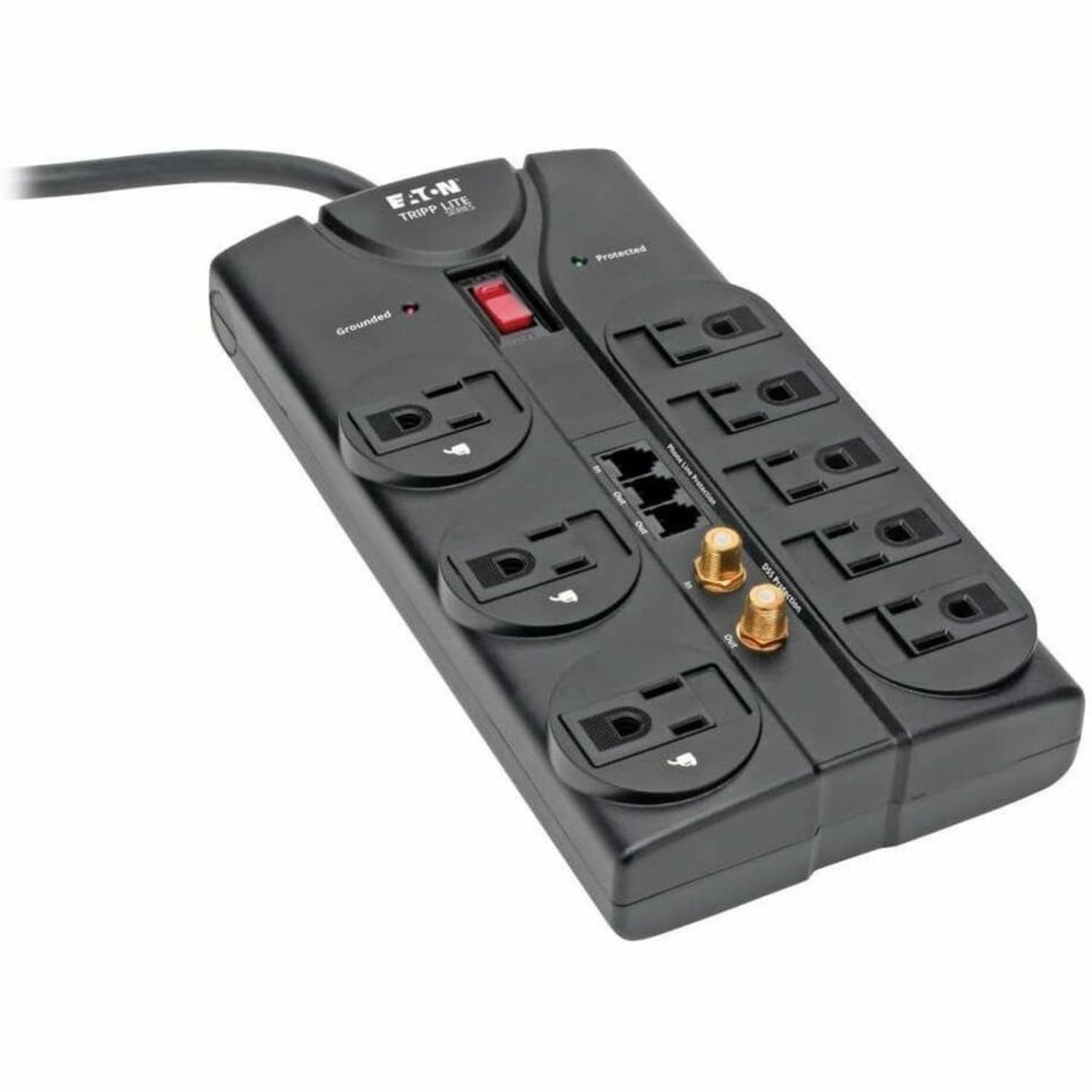 Tripp Lite Protect It! Eight-Outlet Surge Suppressor, Dark Gray