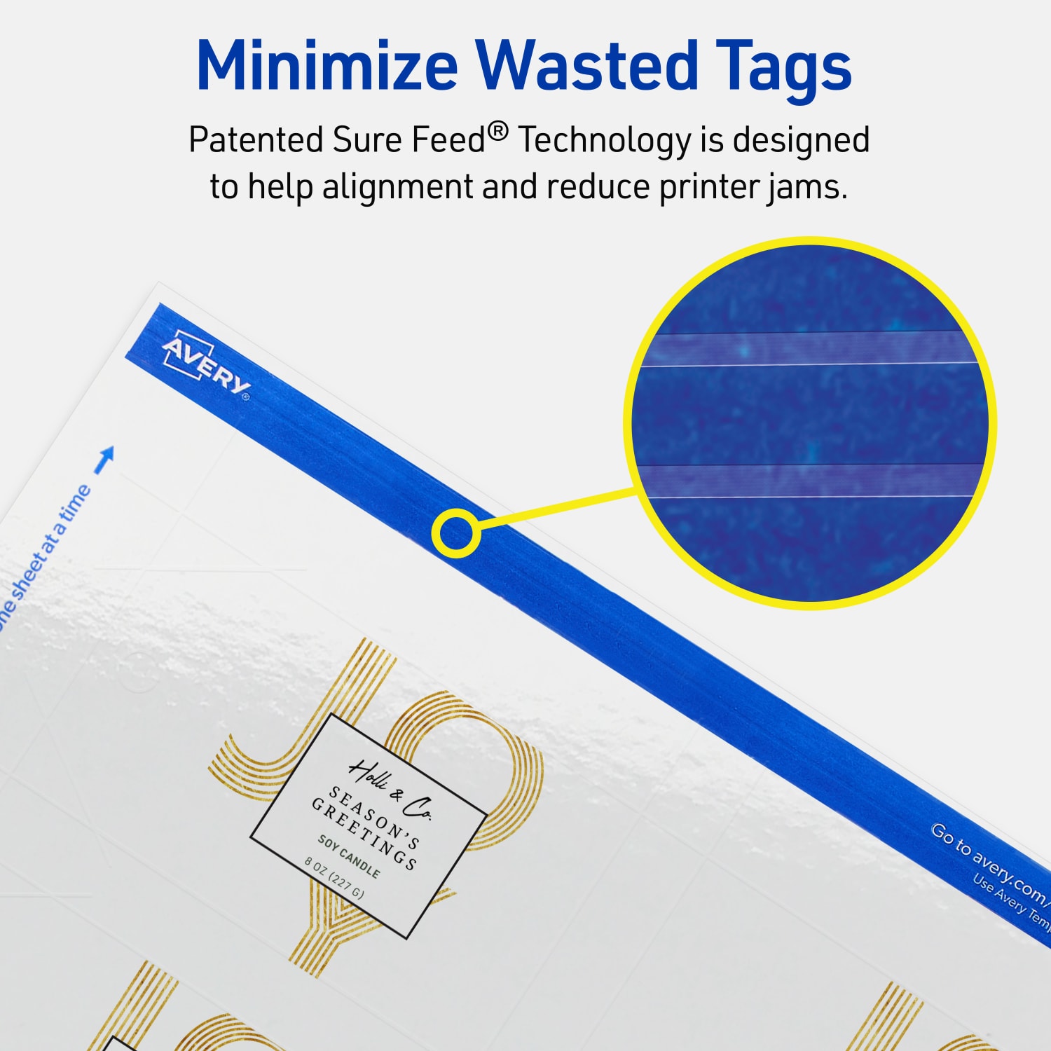 Avery Printable Tags With Sure Feed Technology, Print-To-The-Edge, 2inx3.5in, Glossy White, Pack Of 200, 95321GWT25 - Image 5