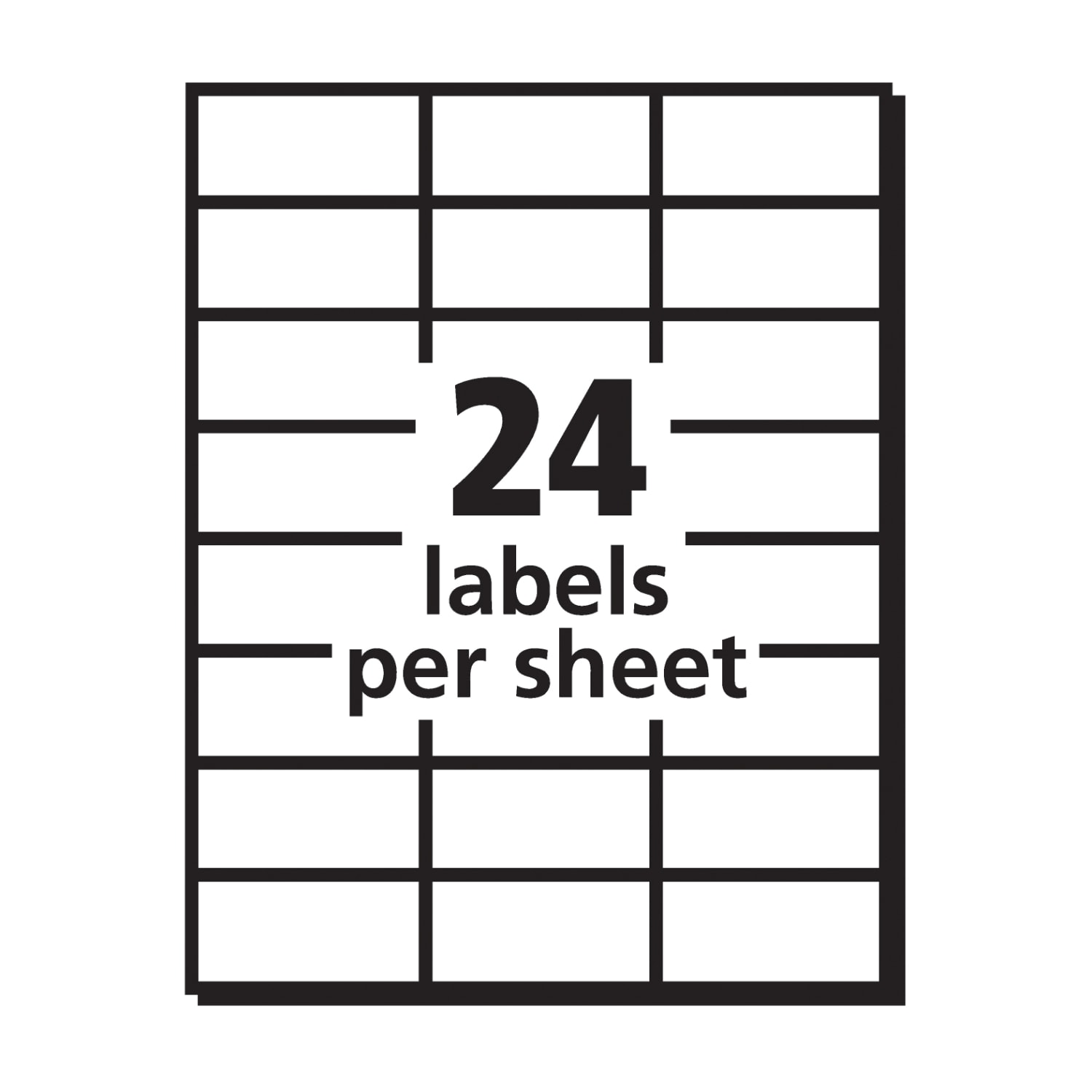 Avery Mailing Labels for Copiers - Permanent Adhesive - 1 3/8in Width x 2 13/16in Length - Rectangle - White - 2400 / Box - Image 4