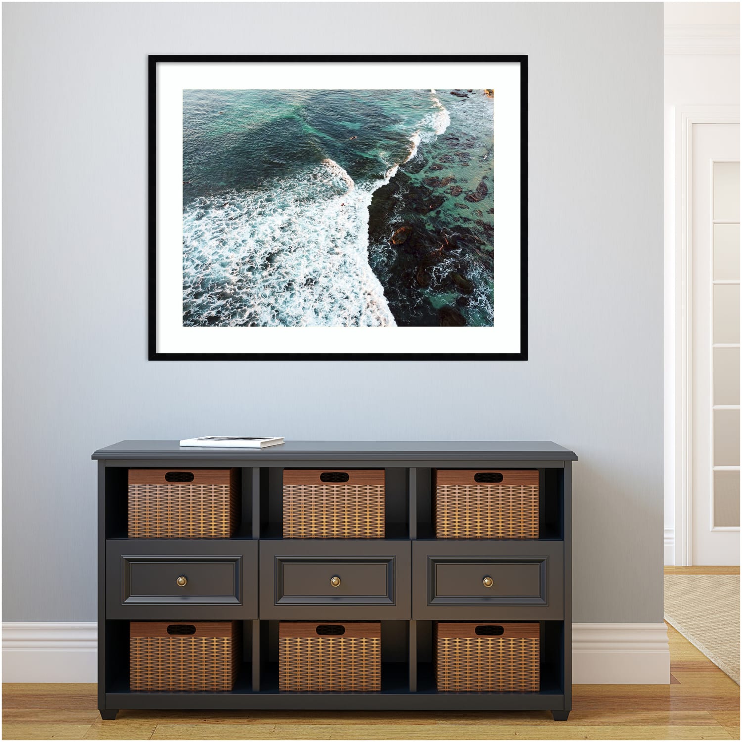 Amanti Art La Jolla 3 by Rachel Dowd Wood Framed Wall Art Print, 41inW x 33inH, Black - Image 5