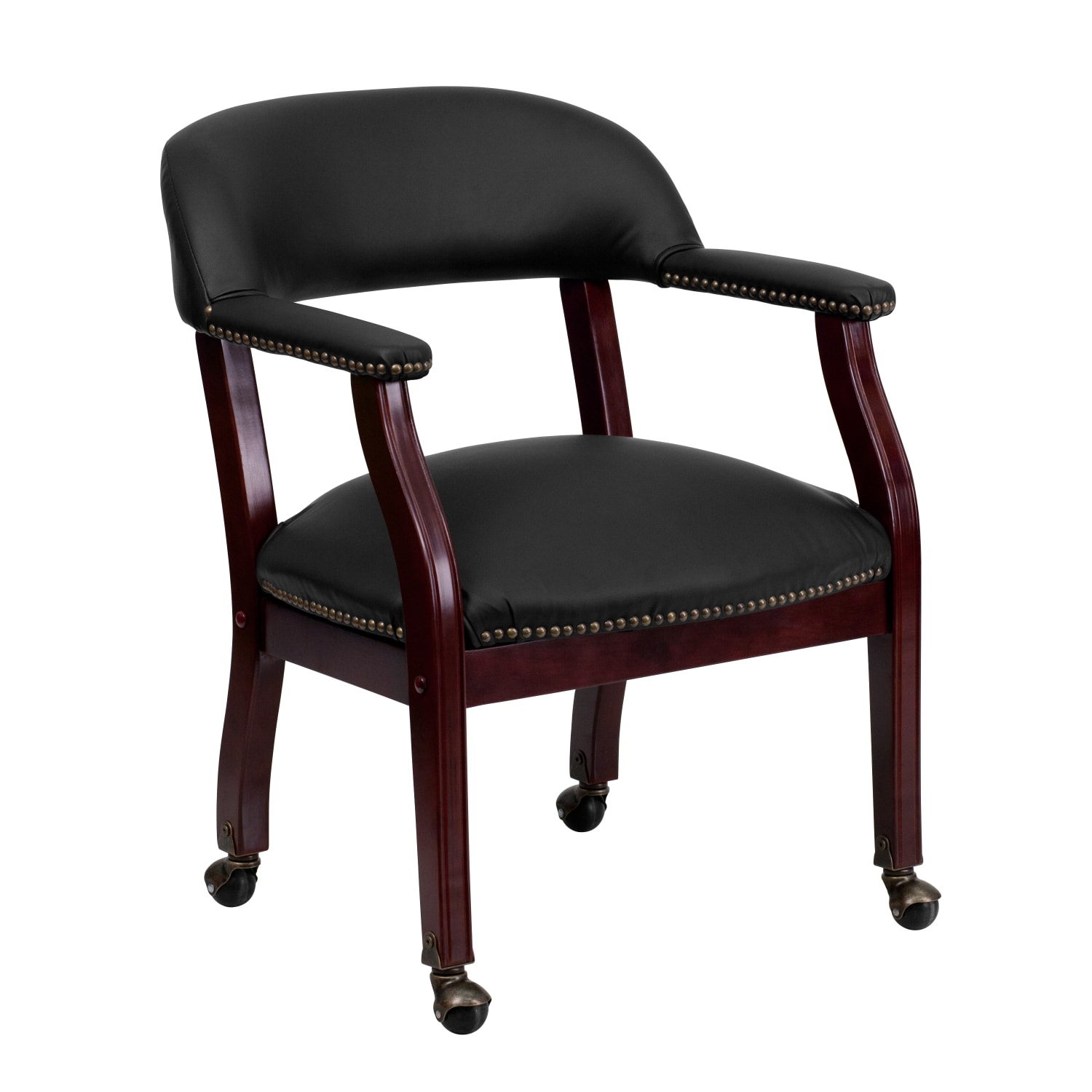 Flash Furniture Leathersoft Conference Chairs, Black - Image 3