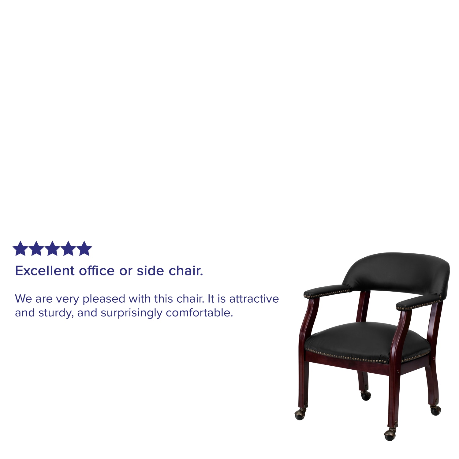 Flash Furniture Leathersoft Conference Chairs, Black - Image 5