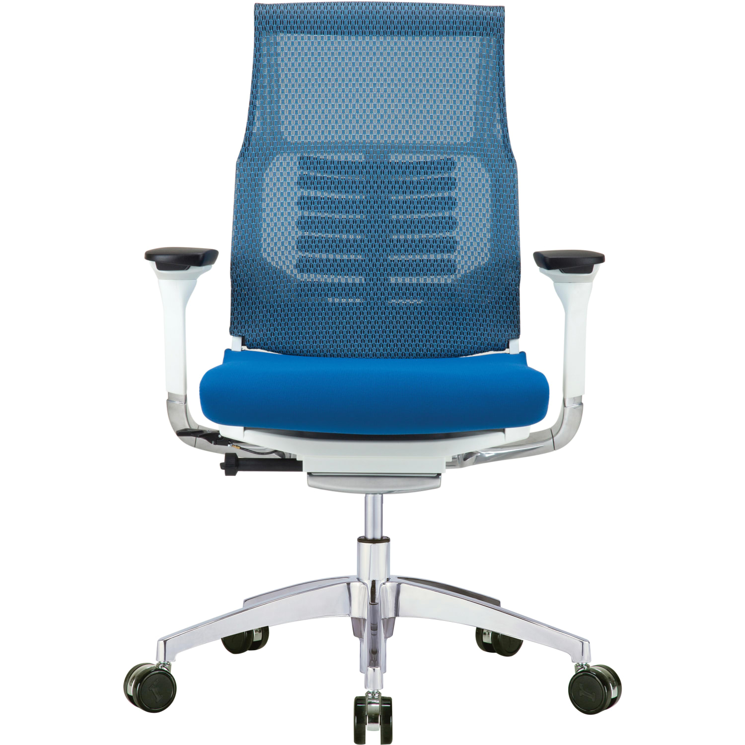 Raynor Powerfit Ergonomic Fabric MidBack Executive Office Chair BlueWhite PopularChairscom Raynor Powerfit Ergonomic Fabric Mid Back Executive Office Chair BlueWhite PopularChairscom