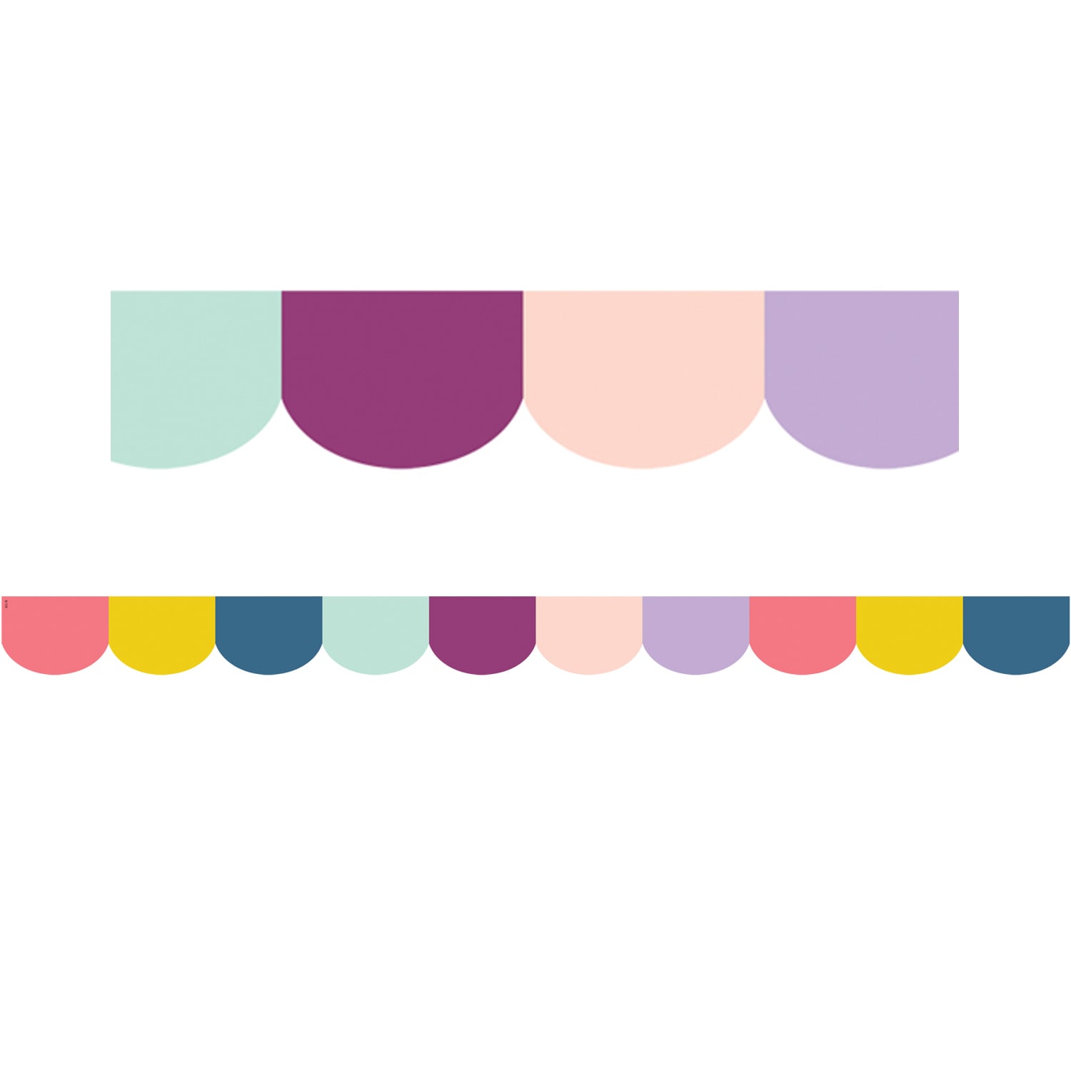 Teacher Created Resources Scalloped Die-Cut Border Trim, Oh Happy Day, 35' Per Pack, Set Of 6 Packs - Image 3