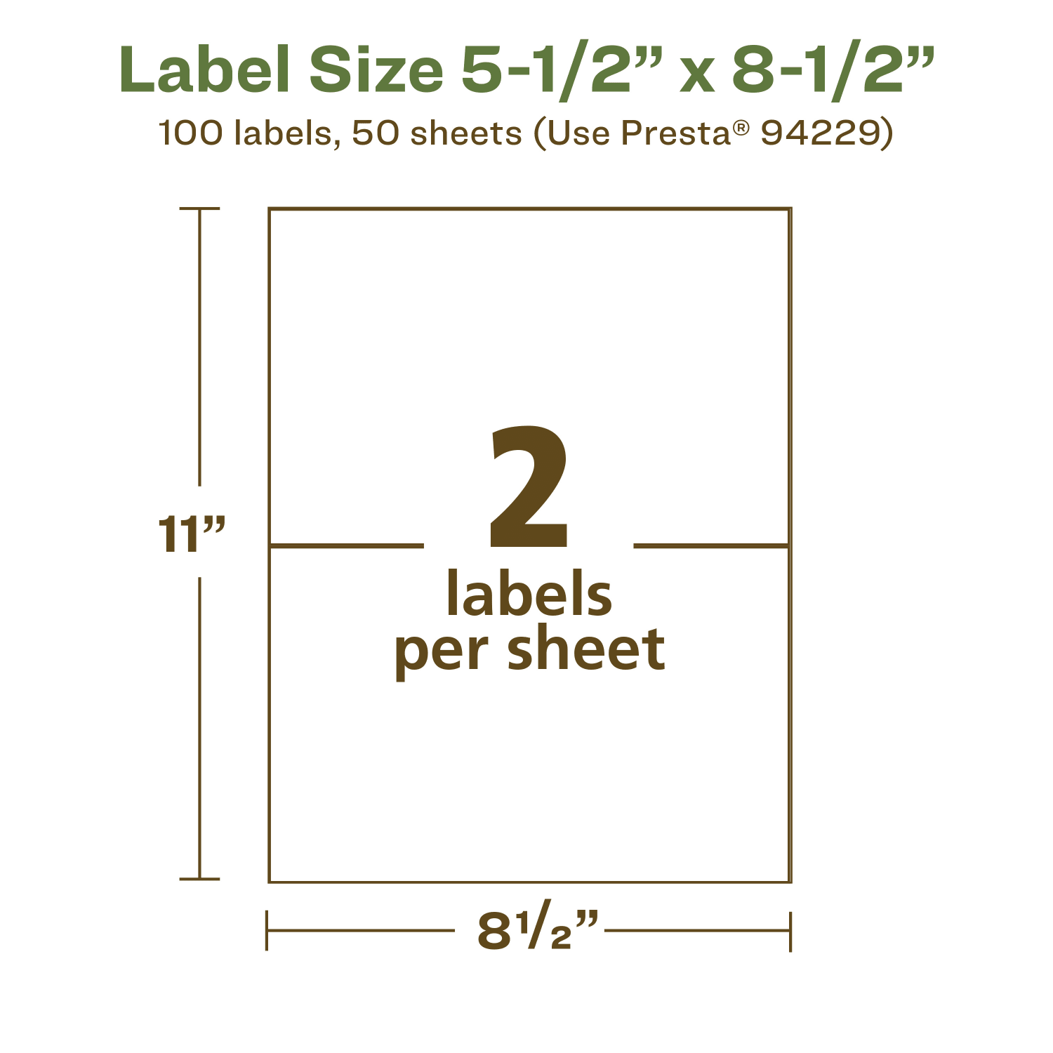 Avery Recycled Paper Labels, 94229-EWMP50, Rectangle, 5-1/2in x 8-1/2in, White, Pack Of 100 - Image 6