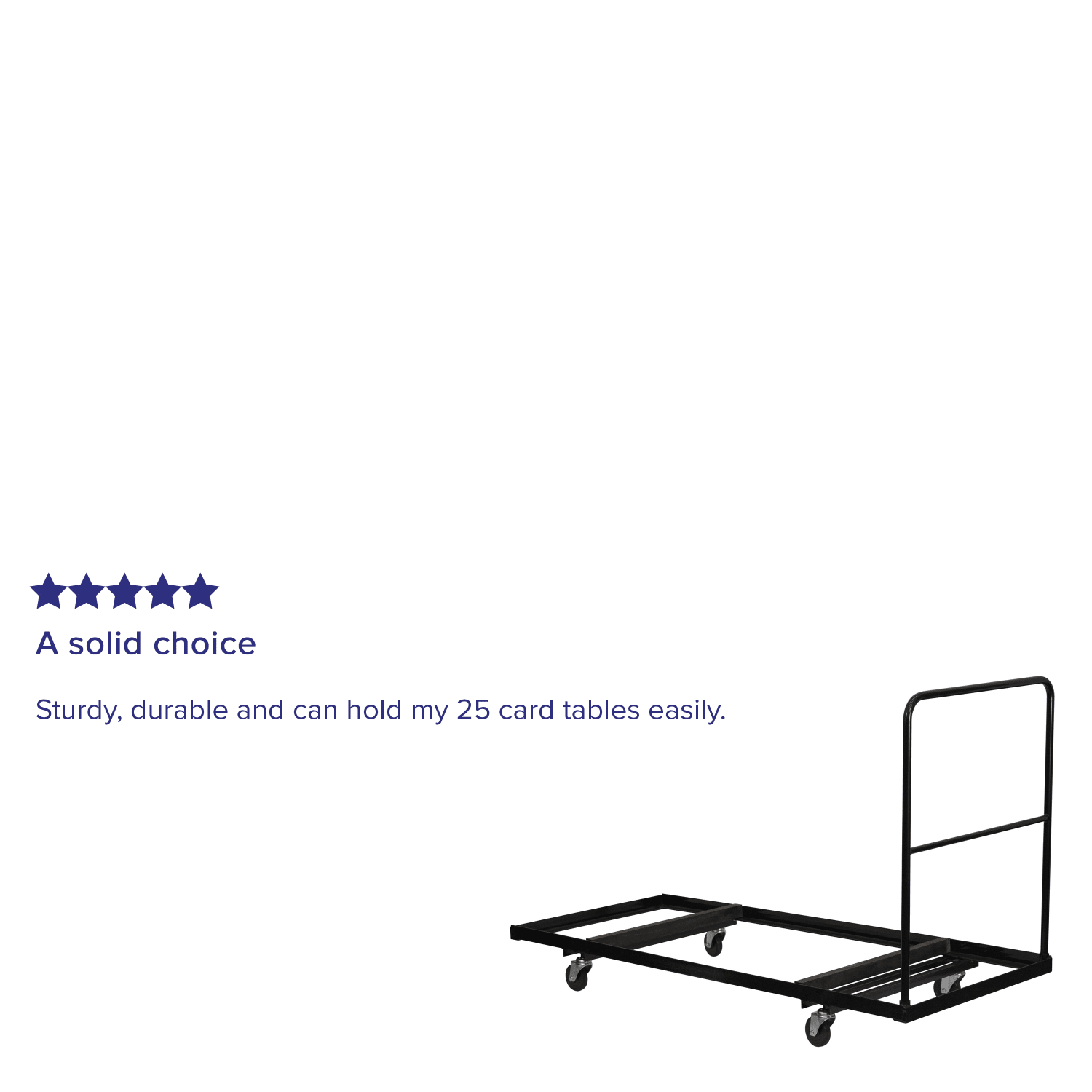 Flash Furniture Folding Table Dolly for Rectangular Folding Tables, 52-1/4inH x 31-3/4inW x 74inD, Black - Image 4
