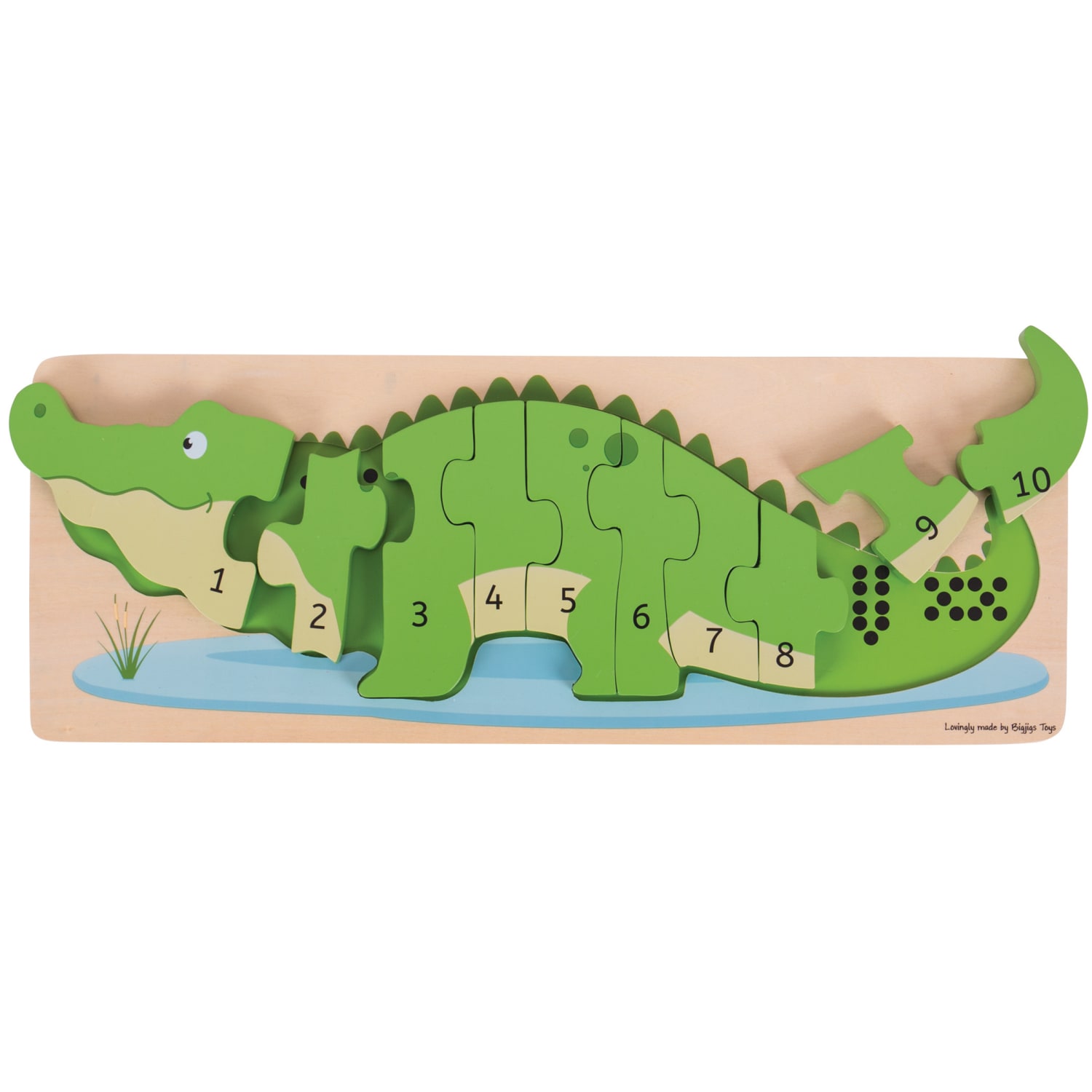 Bigjigs Toys Crocodile Number Puzzle - Image 3