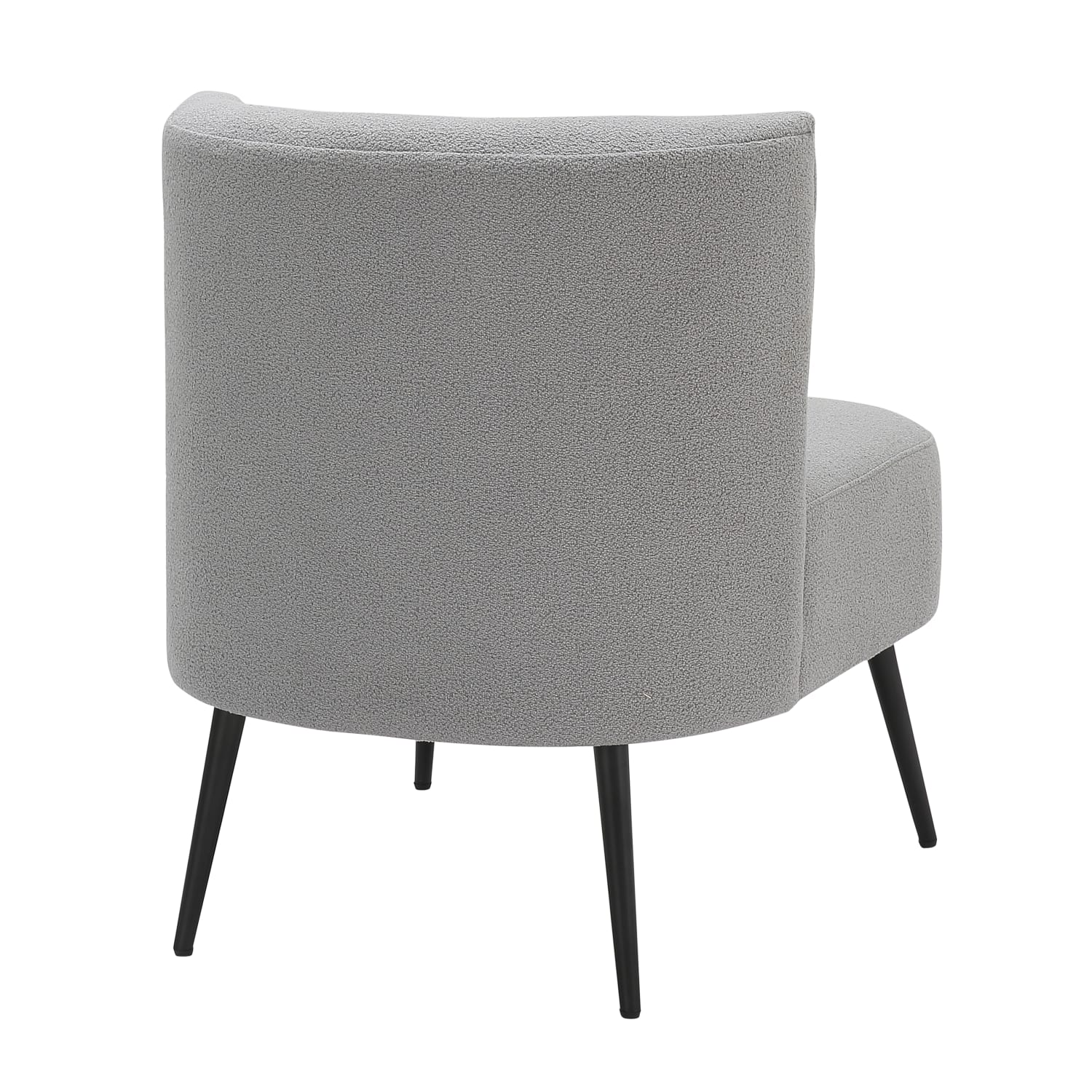 LumiSource Fran Sherpa Slipper Chair Light GrayBlack PopularChairscom