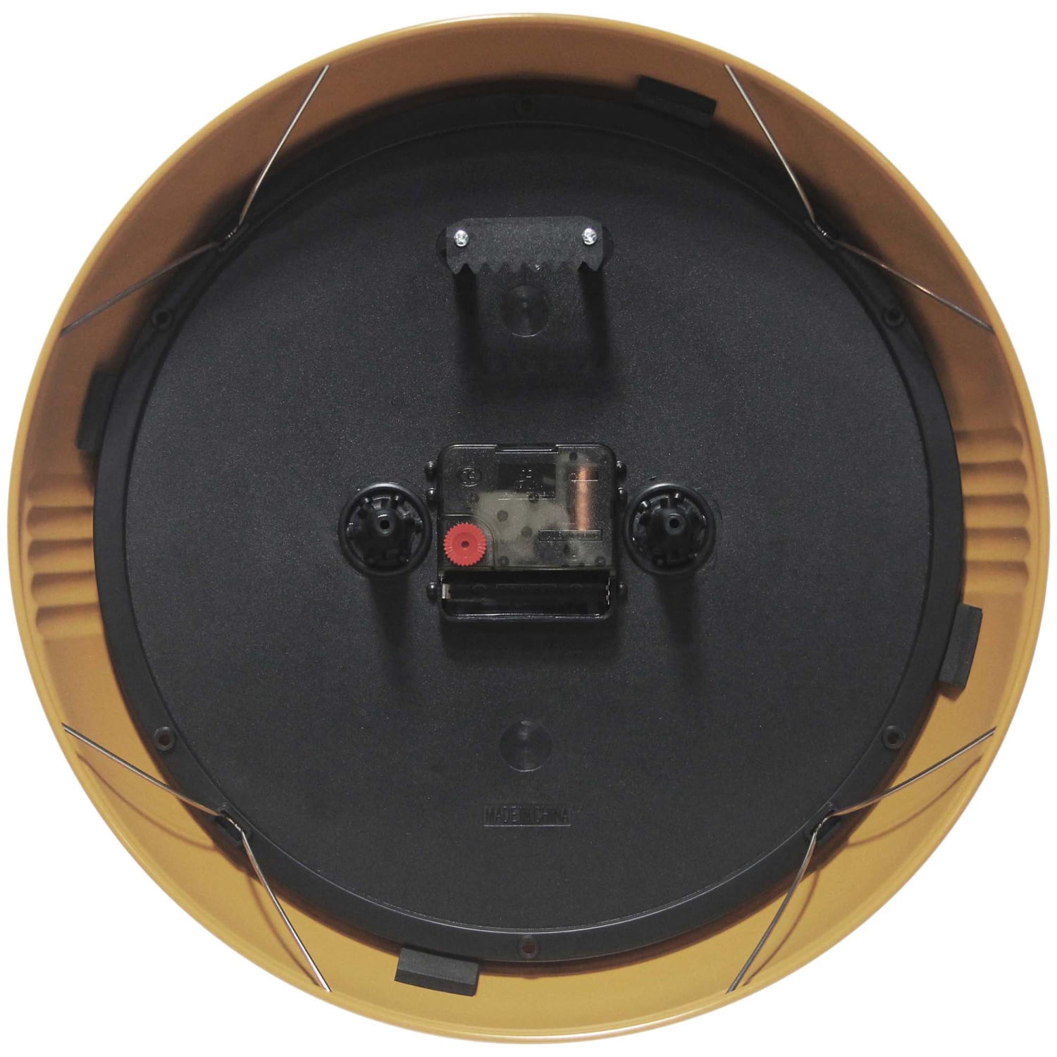Infinity Instruments Round Retro Wall Clock, 12in, Saffron - Image 4