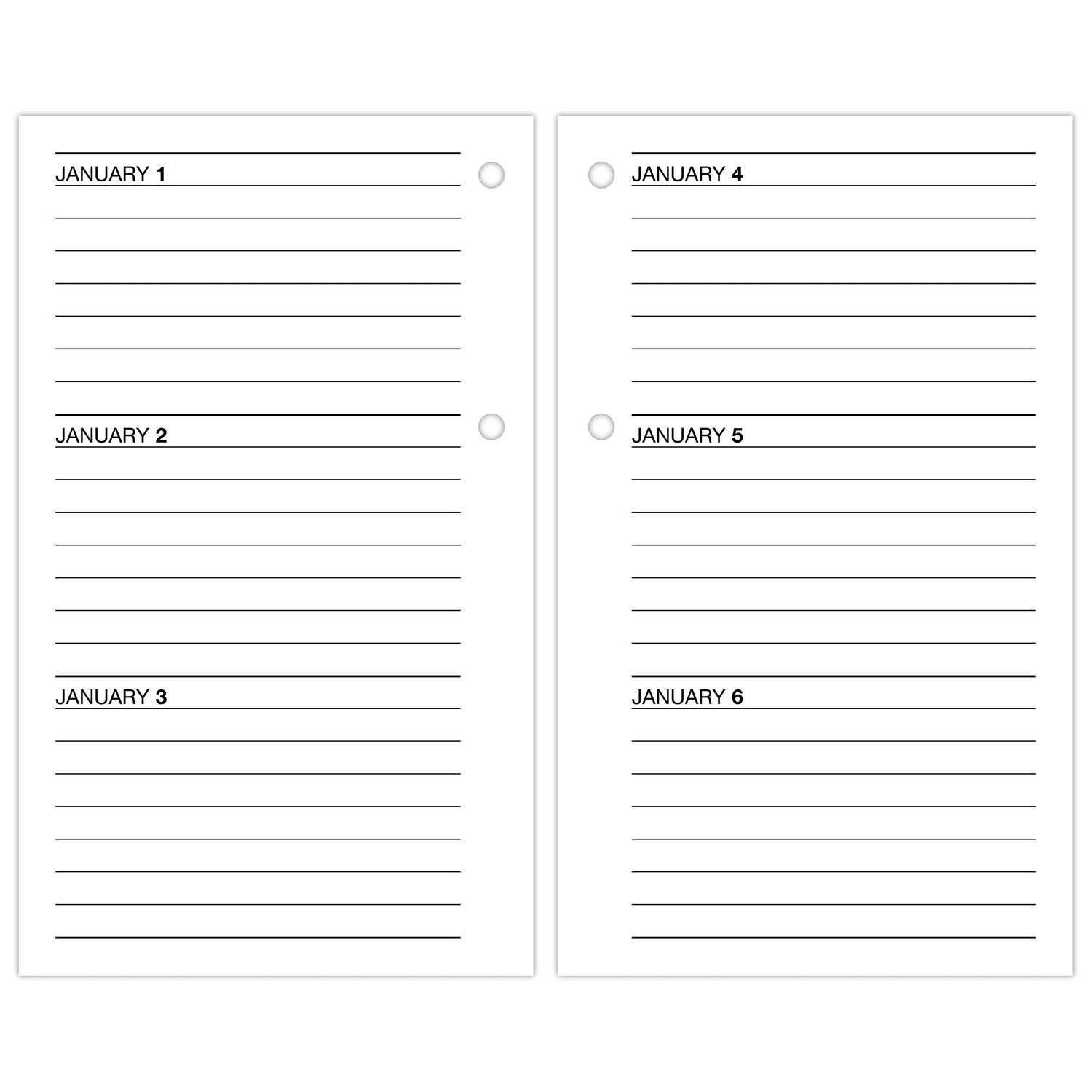 AT-A-GLANCE 2027 Daily Loose-Leaf Desk Calendar Refill, Standard, 3 1/2in x 6in - Image 5