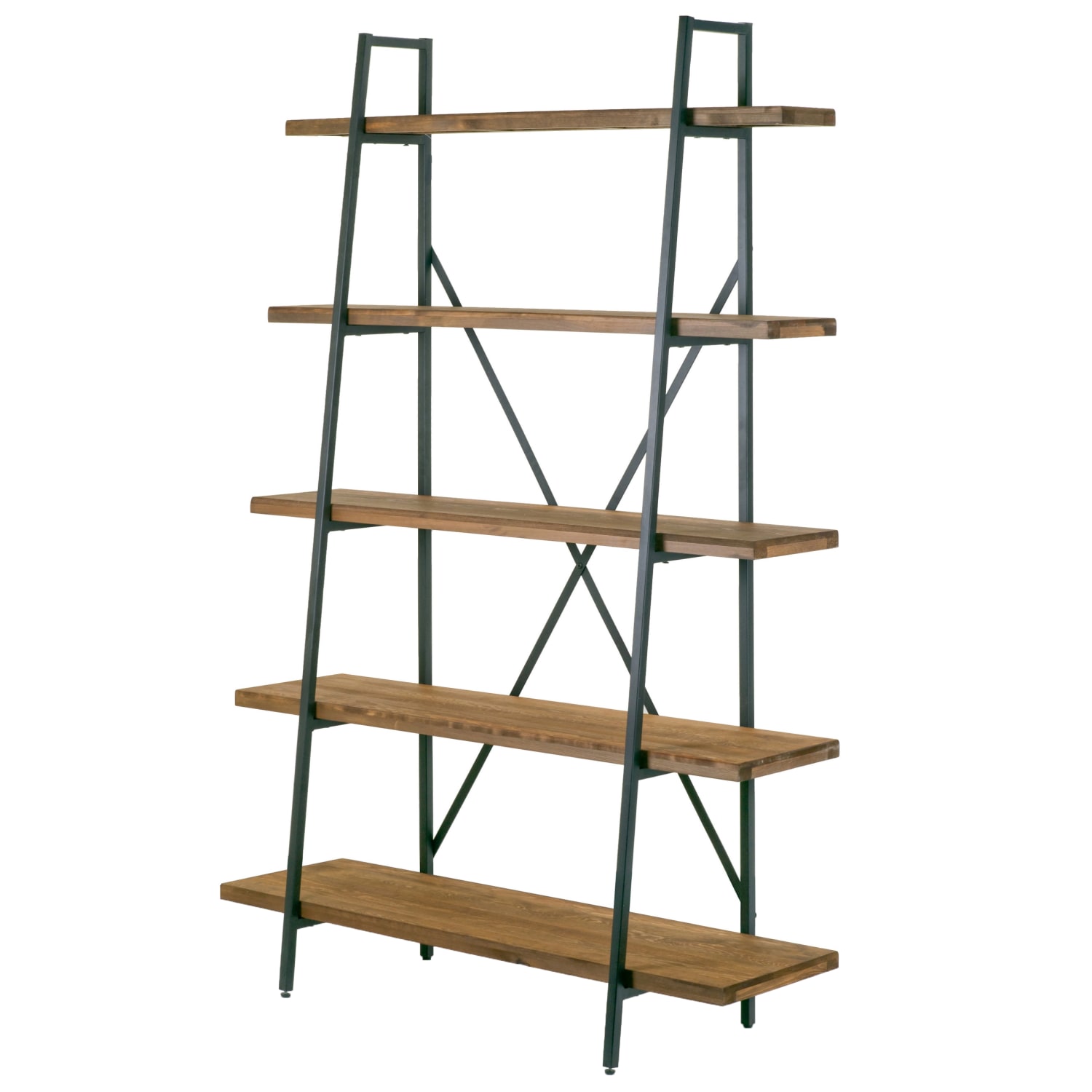 Glamour Home Ailis 72inH 5-Shelf Etagere Bookcase, Brown, GHDSV1212