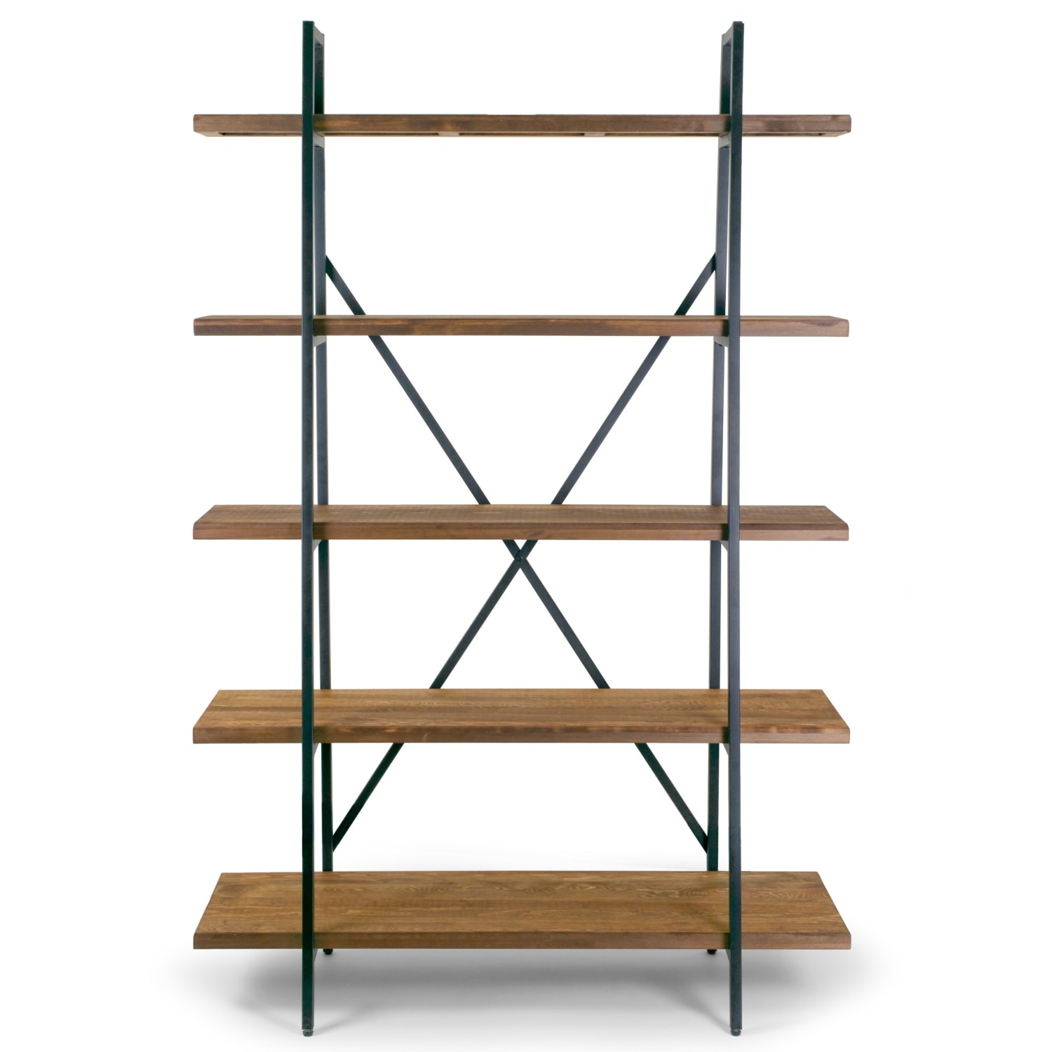 Glamour Home Ailis 72inH 5-Shelf Etagere Bookcase, Brown, GHDSV1212 - Image 3