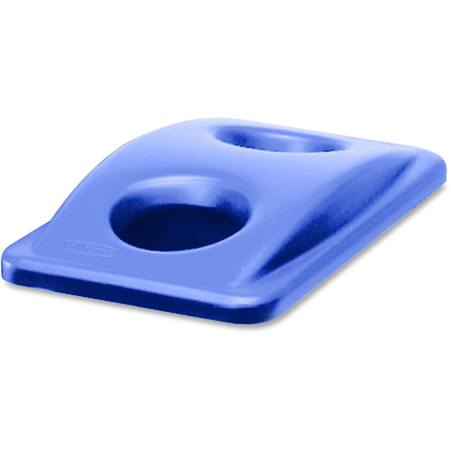 Rubbermaid Commercial Slim Jim Bottle/Can Recycling Top - Rectangular - Blue - 1 Each - Image 3