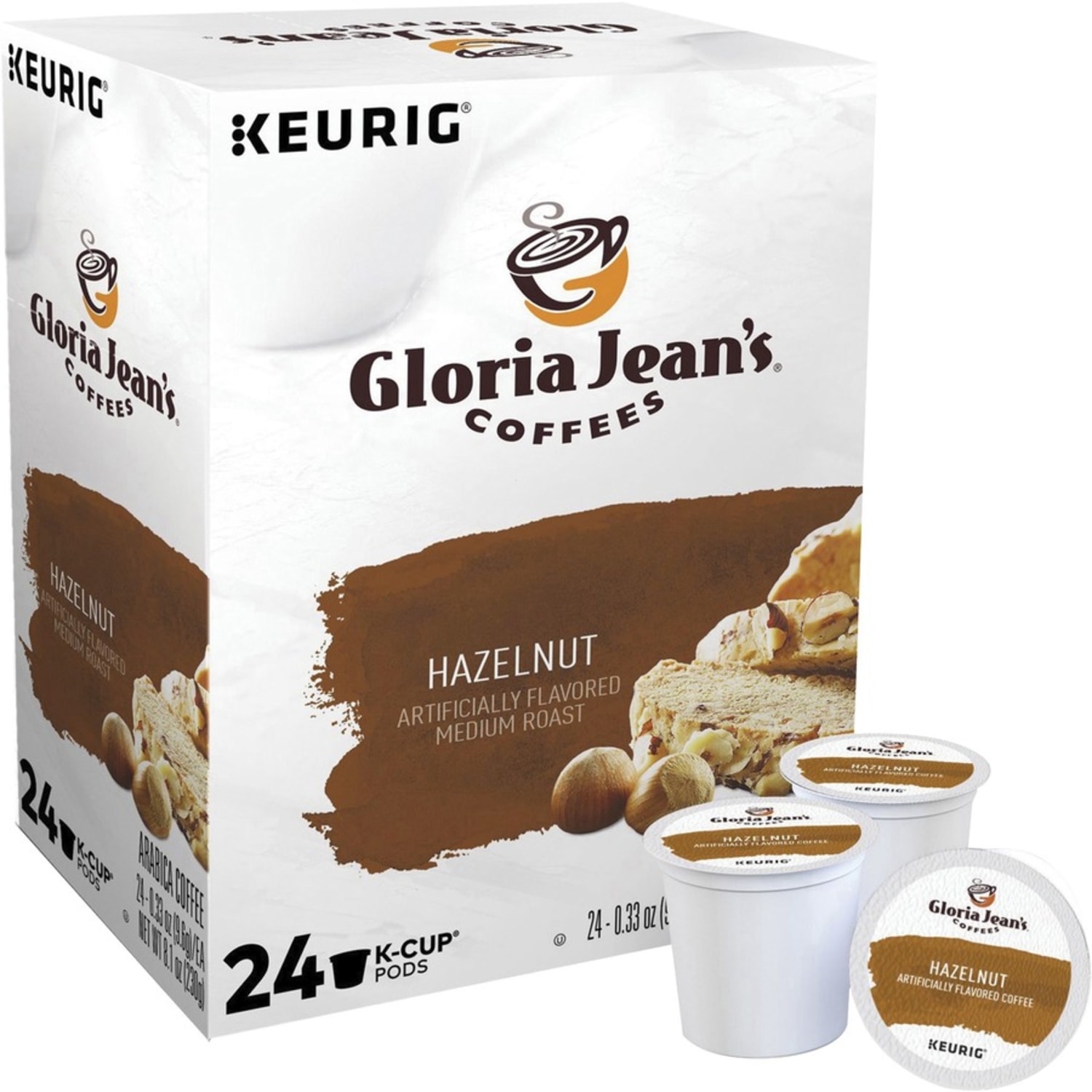 Gloria Jeans Coffees Single-Serve Coffee K-Cup Pods, Hazelnut, Carton Of 24 - Image 5