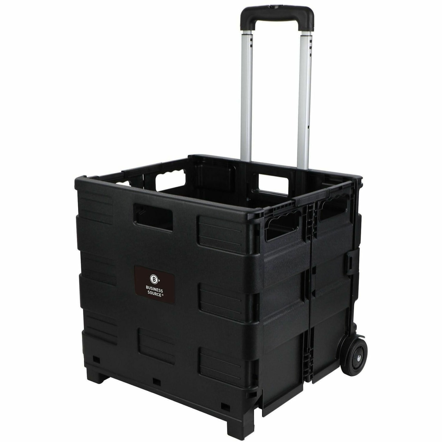 Business Source Stow-and-Go Mobile Storage Crate, 18 1/4inW x 15inD x 39 2/5inH, Black, 14111 - Image 5