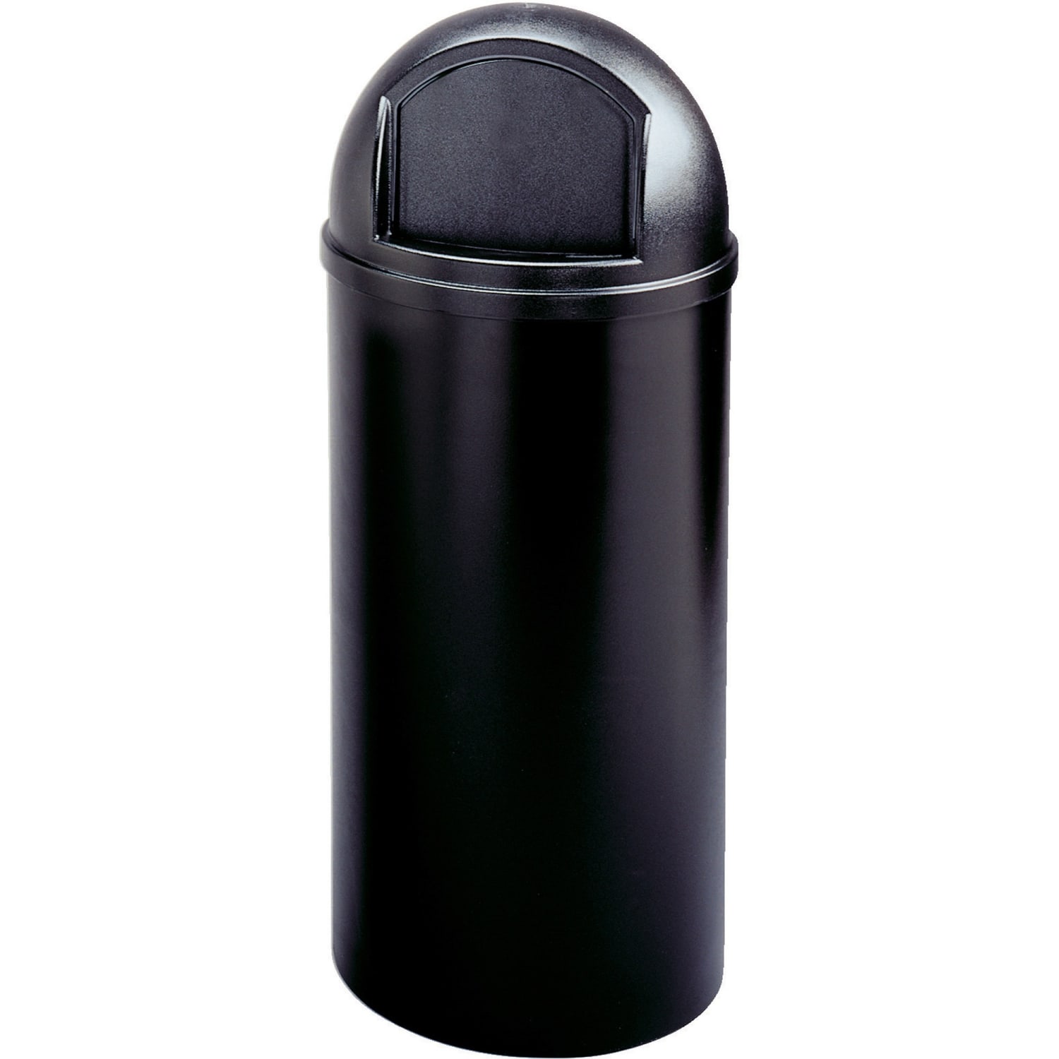 Rubbermaid Marshal Round Polyethylene Classic Waste Container, 15 Gallons, 36 1/2inH x 15 1/2inW x 15 1/2inD, Black - Image 3