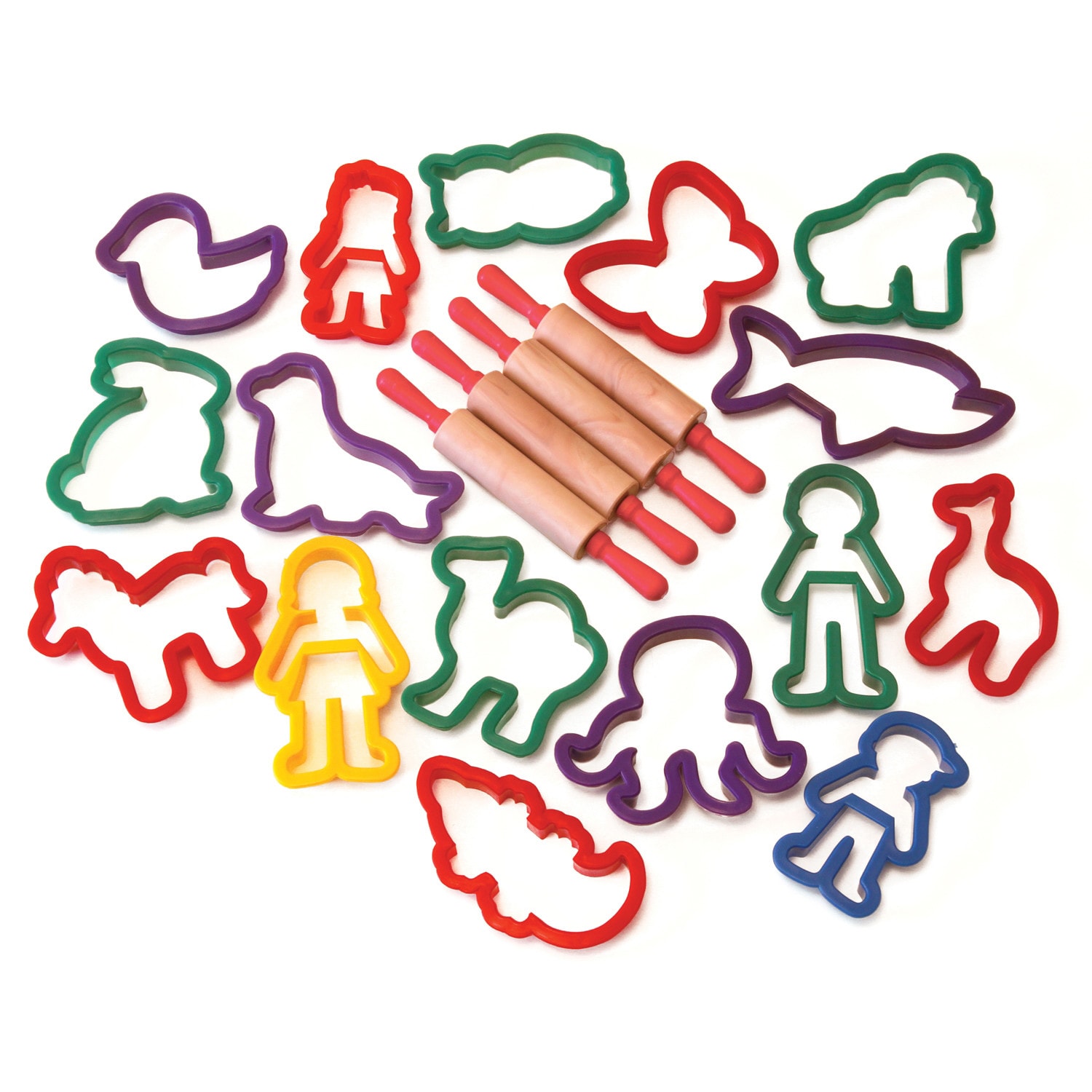 Creativity Street Jumbo Dough & Clay Cutter Set, Assorted Colors, 20 Pieces Per Set, Pack Of 2 Sets - Image 3