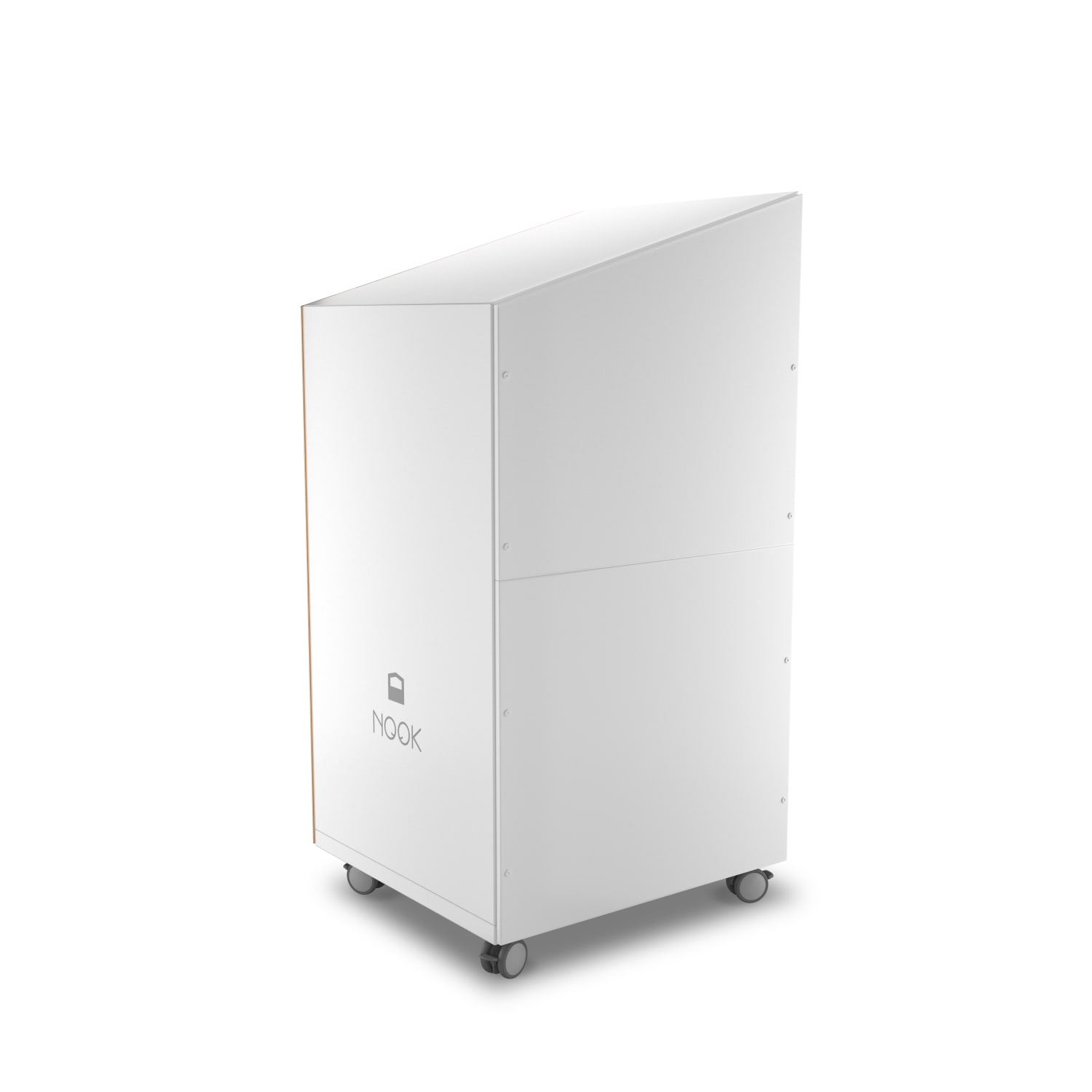 Nook POD Solo Single Person Workspace Pod, White/Gray, 77inH x 40inW - Image 3