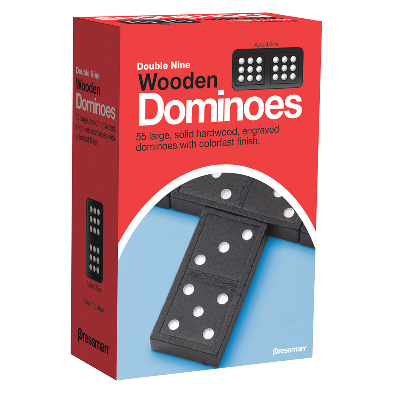 Pressman Toys Double Nine Wooden Dominoes Games, Grade 2 to 12, Pack Of 3 Games - Image 3