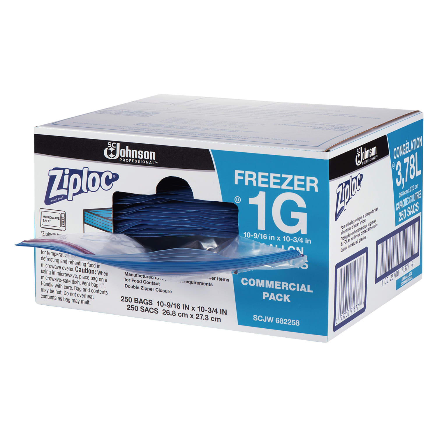 Ziploc Freezer And Storage Bags, 1 Gallon, Box Of 250 Bags - Image 4