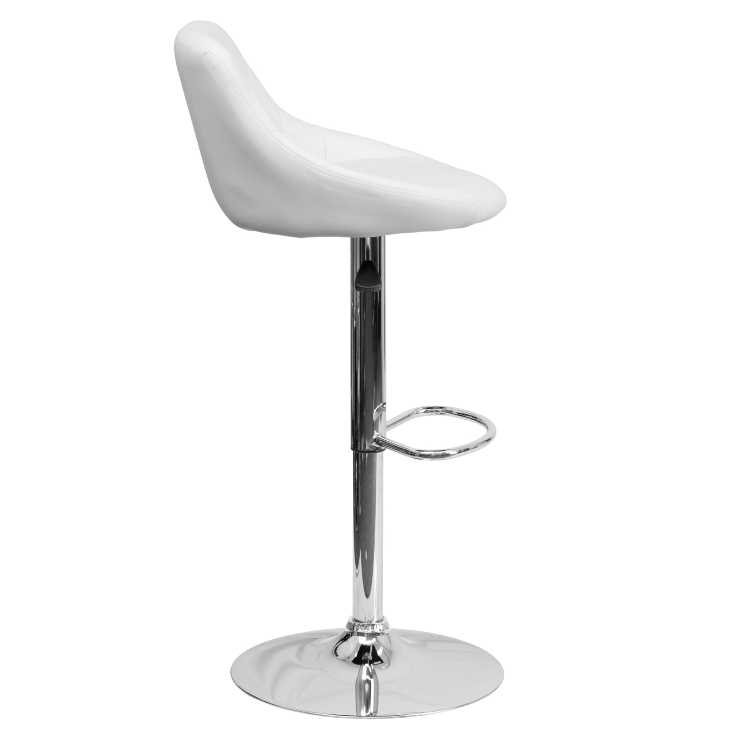 Flash Furniture Contemporary Vinyl Bucket Seat Adjustable Height Barstool with Diamond Pattern Back and Chrome Base White PopularChairscom Flash Furniture Contemporary Vinyl Bucket Seat Adjustable Height Barstool with Diamond Pattern Back and Chrome Base White PopularChairscom