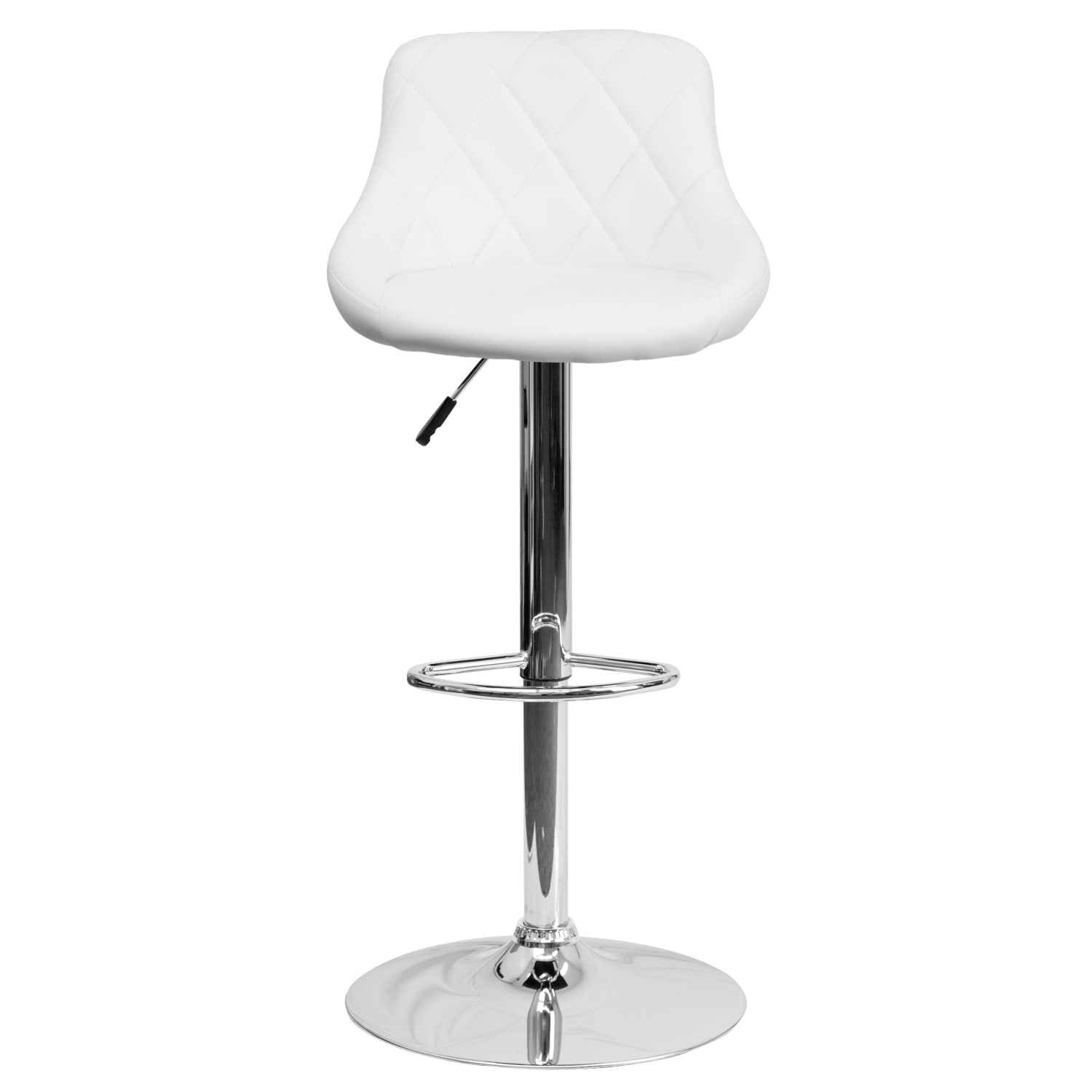 Flash Furniture Contemporary Vinyl Bucket Seat Adjustable Height Barstool with Diamond Pattern Back and Chrome Base White PopularChairscom Flash Furniture Contemporary Vinyl Bucket Seat Adjustable Height Barstool with Diamond Pattern Back and Chrome Base White PopularChairscom