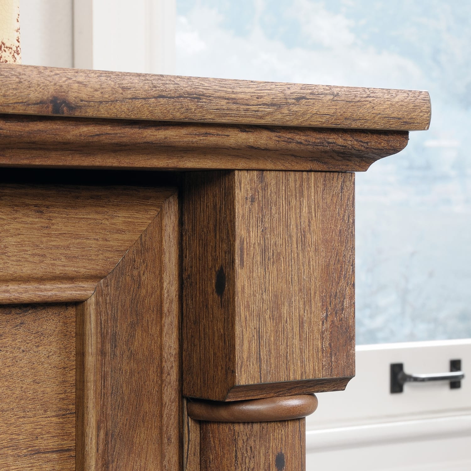 Sauder Palladia 36-13/16inW x 22inD Lateral 2-Drawer File Cabinet, Vintage Oak - Image 6