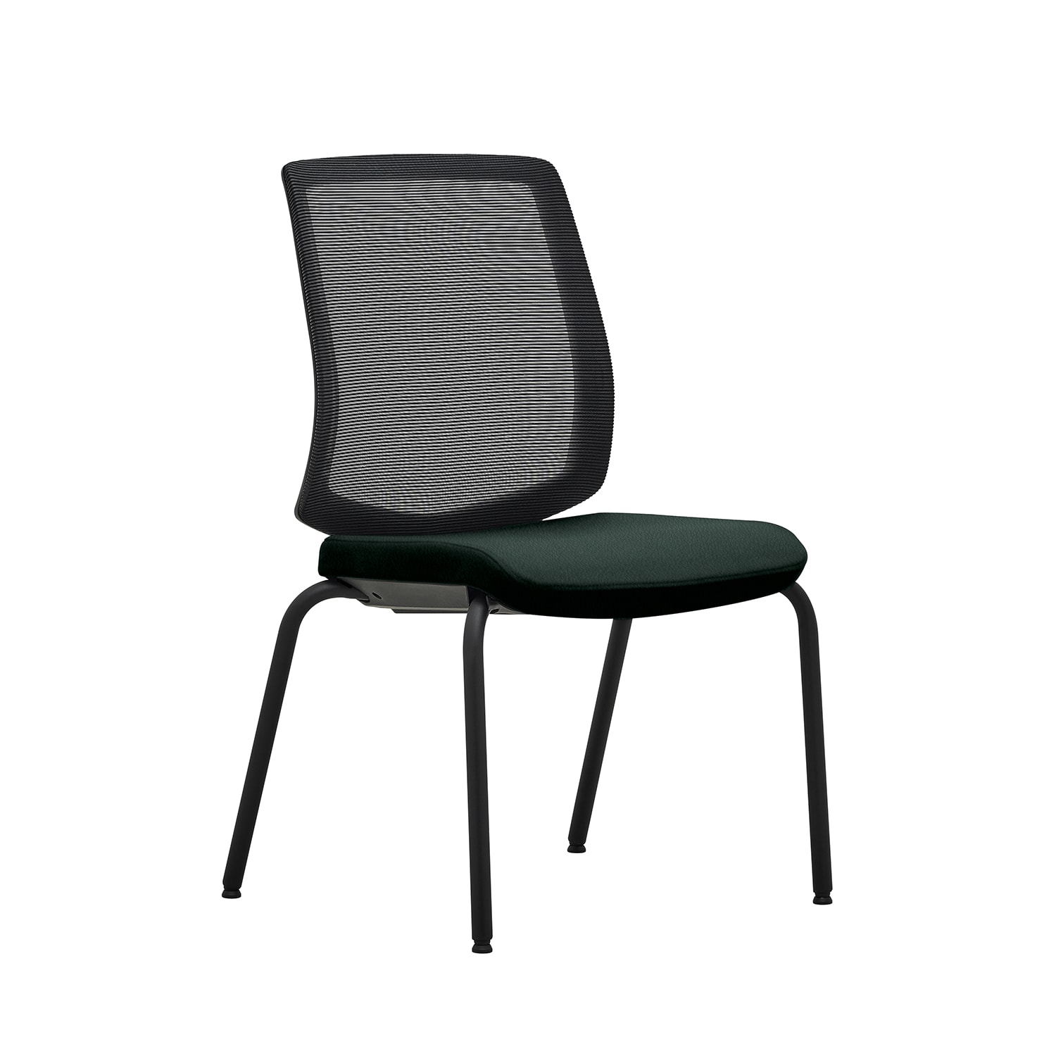 WorkPro Expanse Antimicrobial Vinyl Guest Chairs, Black, Set Of 2 Chairs