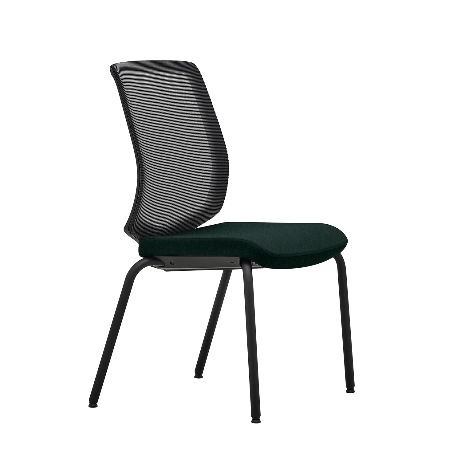 WorkPro Expanse Antimicrobial Vinyl Guest Chairs, Black, Set Of 2 Chairs - Image 3