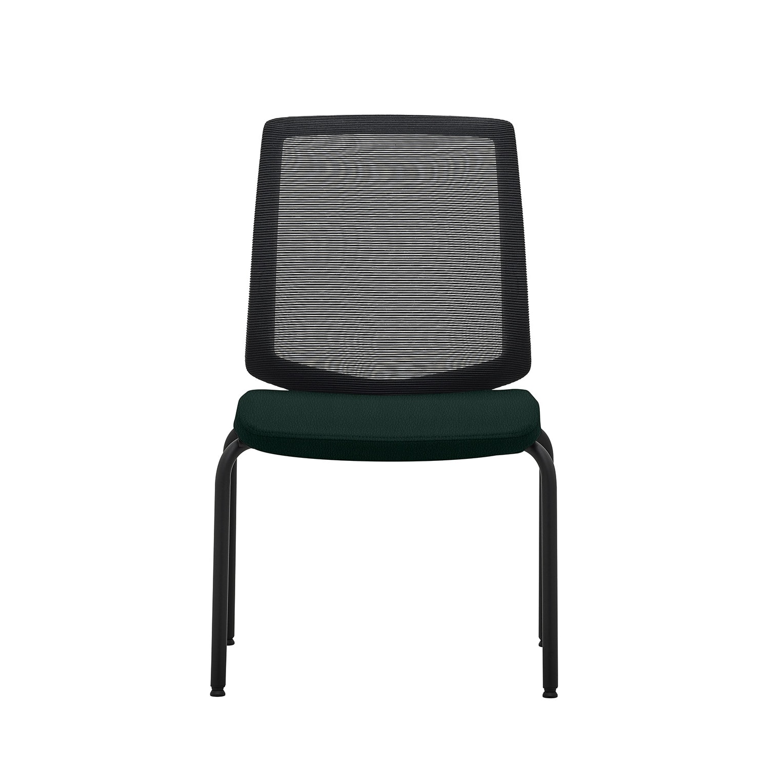 WorkPro Expanse Antimicrobial Vinyl Guest Chairs, Black, Set Of 2 Chairs - Image 4