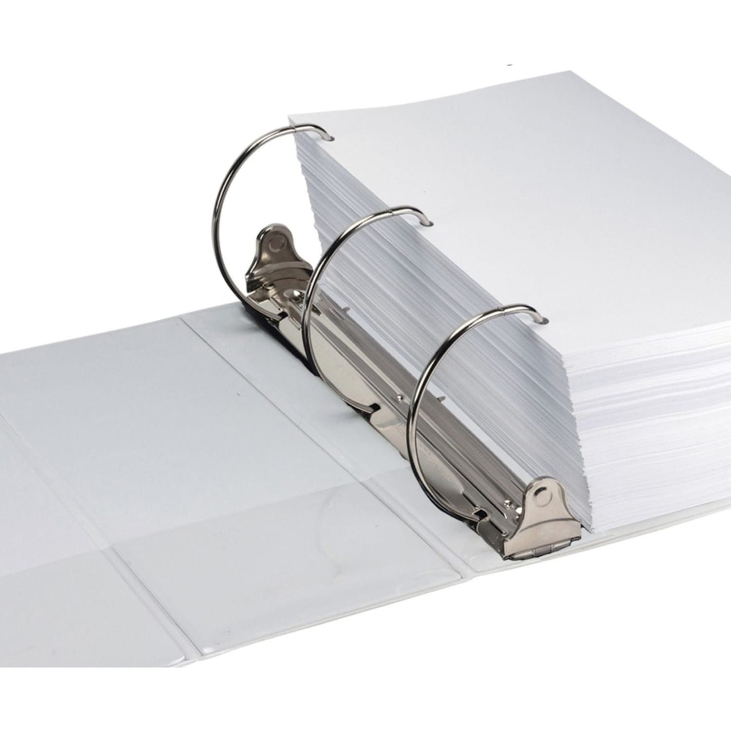 Samsill Nonstick Insertable 3-Ring Binder, 6in D-Rings, 50% Recycled, White - Image 6