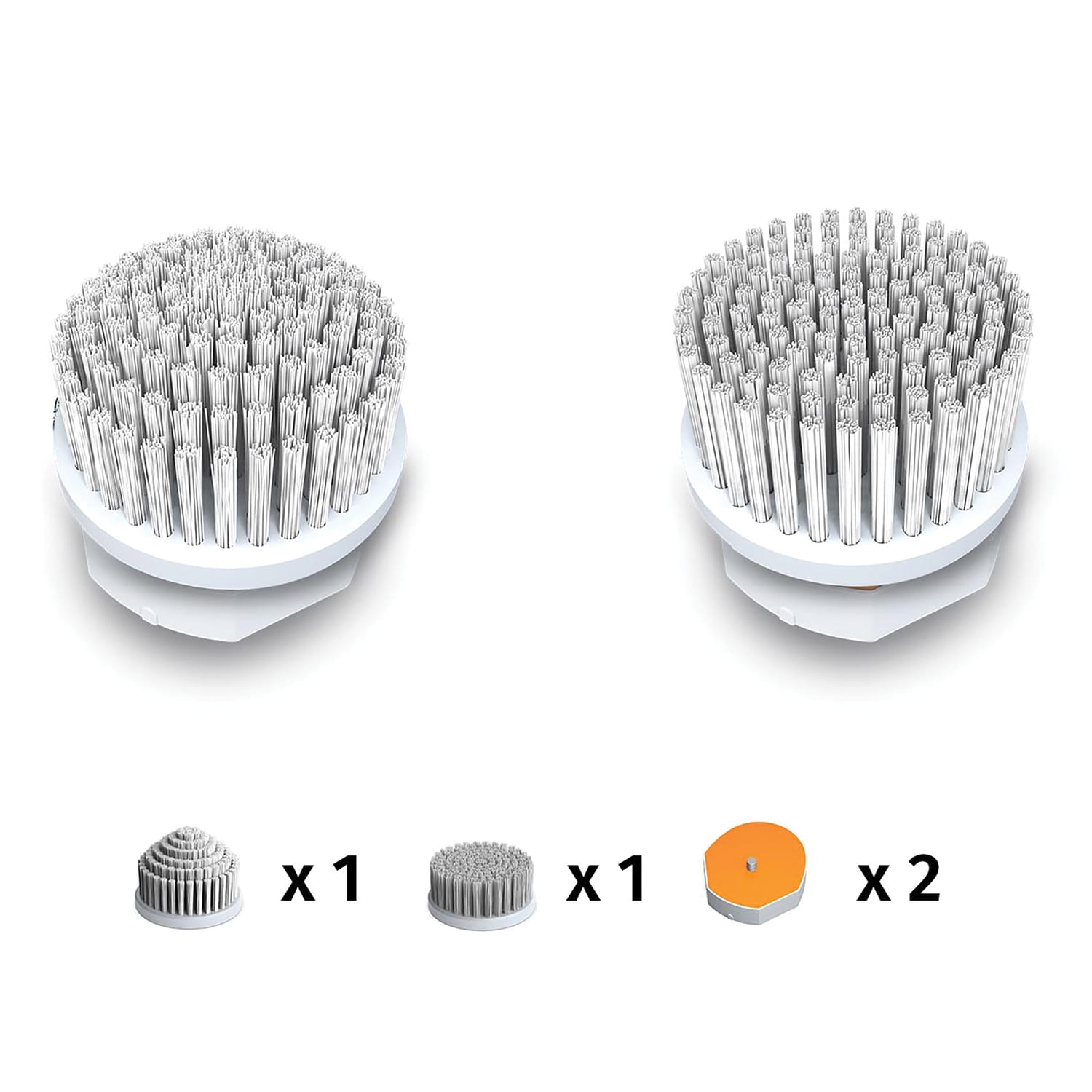 Skadu Power Scrubber Attachment Kit With Corner And Flat Bristle Brushes, White - Image 5
