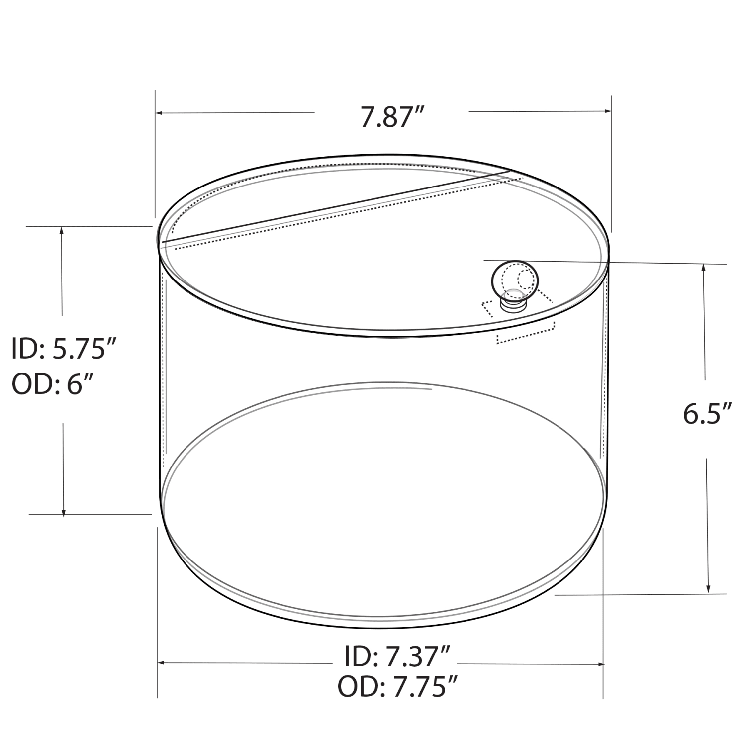Azar Displays Round Candy Bin, 7-3/4in x 6-1/2in, Clear - Image 4