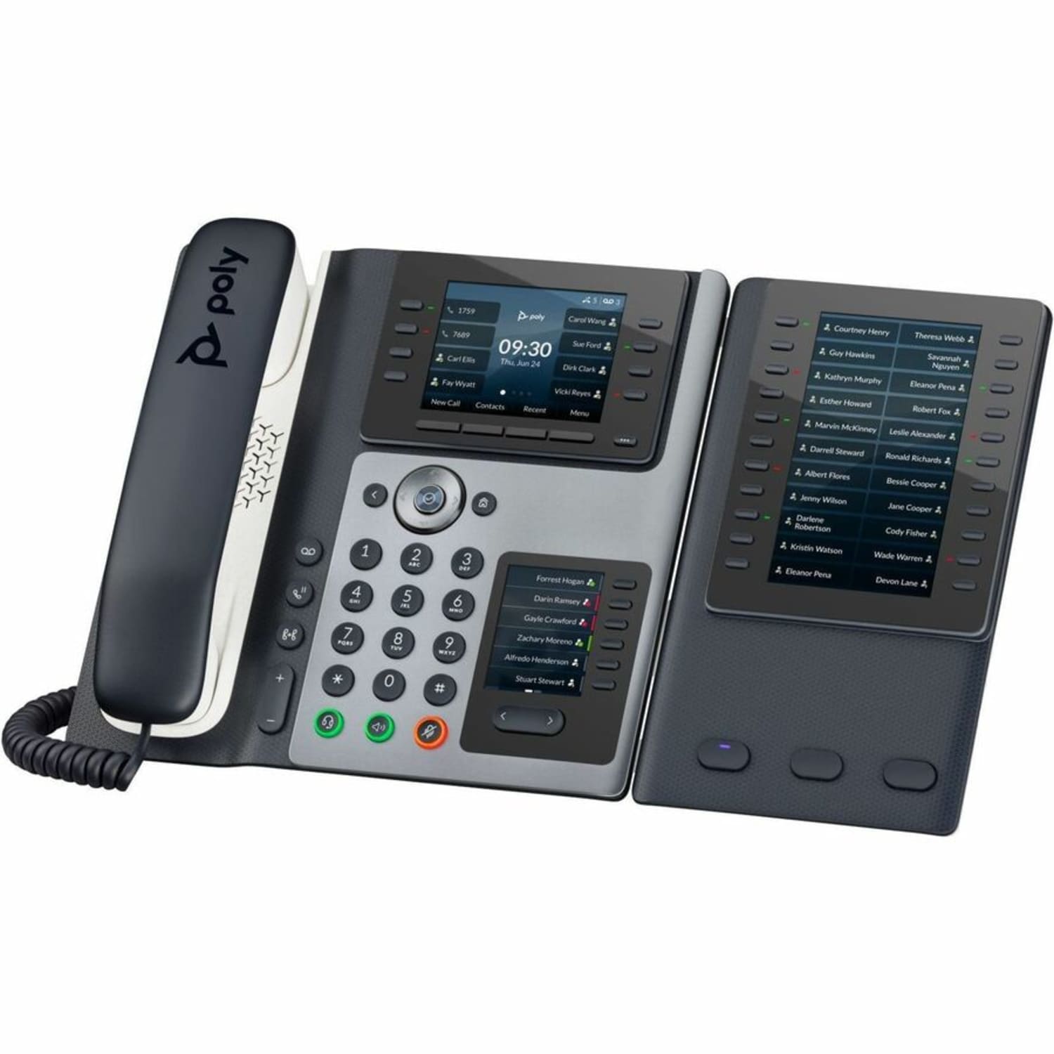 Poly Edge E400 IP Phone and PoE-enabled GSA/TAA - 3.5in LCD - 2 x Network (RJ-45) - PoE Ports - Image 5