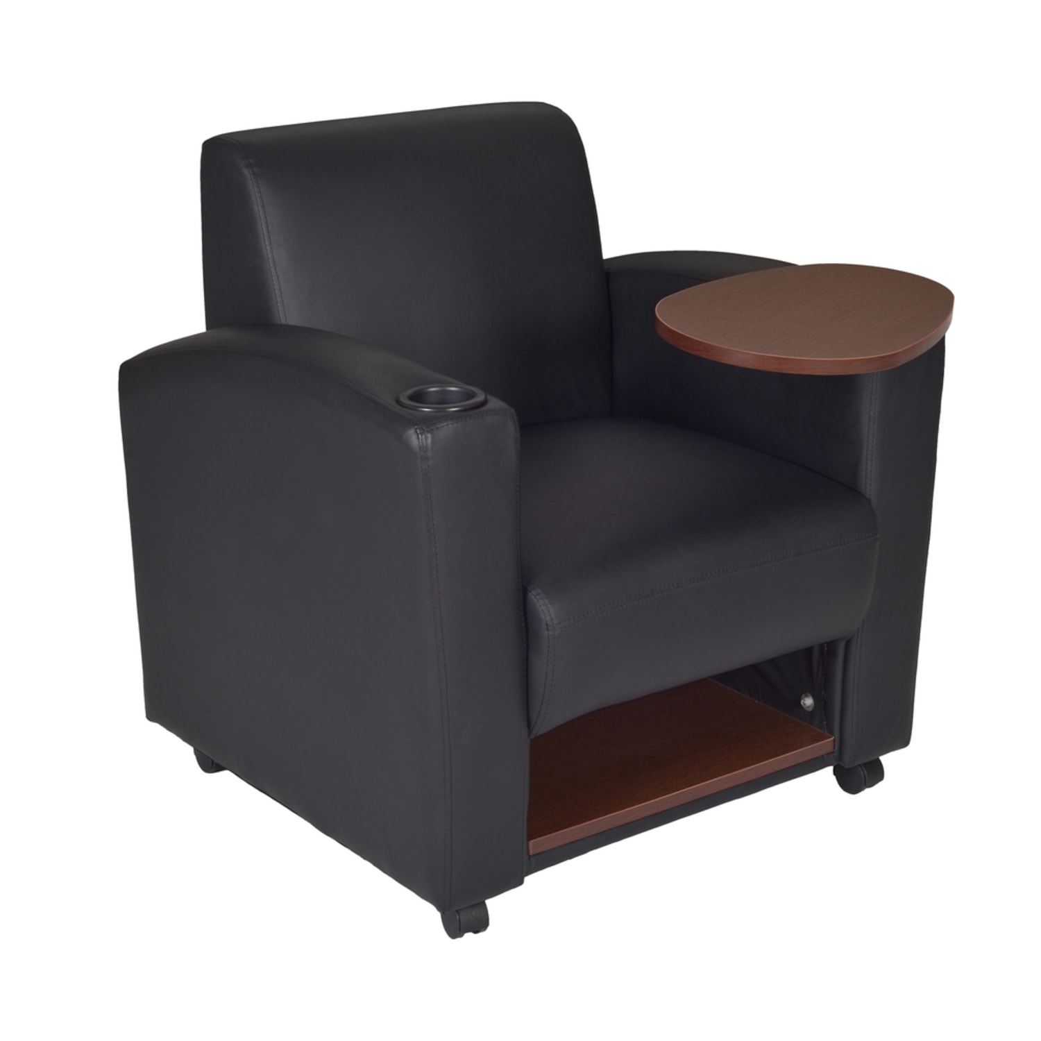 Regency Nova Lounge Accent Chair With Tablet Arm And Storage Black PopularChairscom