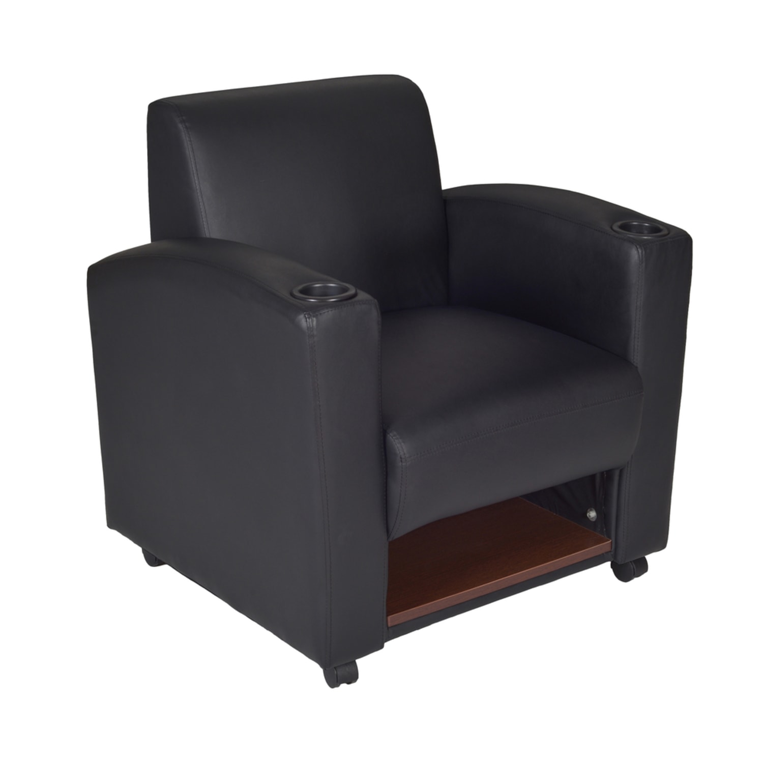 Regency Nova Lounge Accent Chair With Tablet Arm And Storage Black PopularChairscom